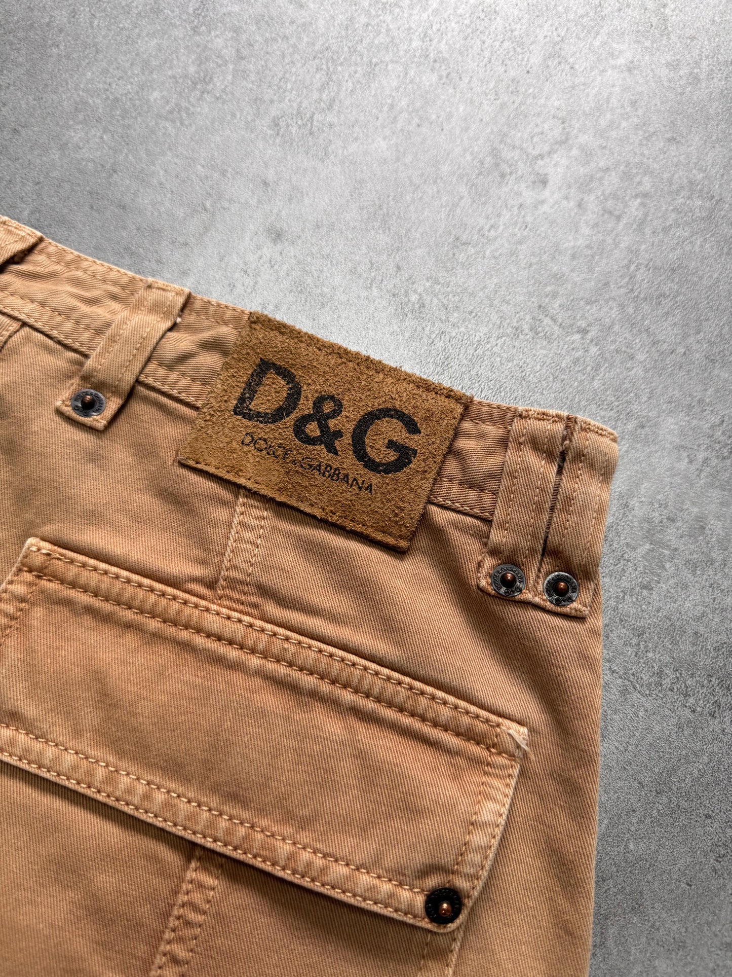 2000s Dolce & Gabbana Carpenter Beige Pants (S)