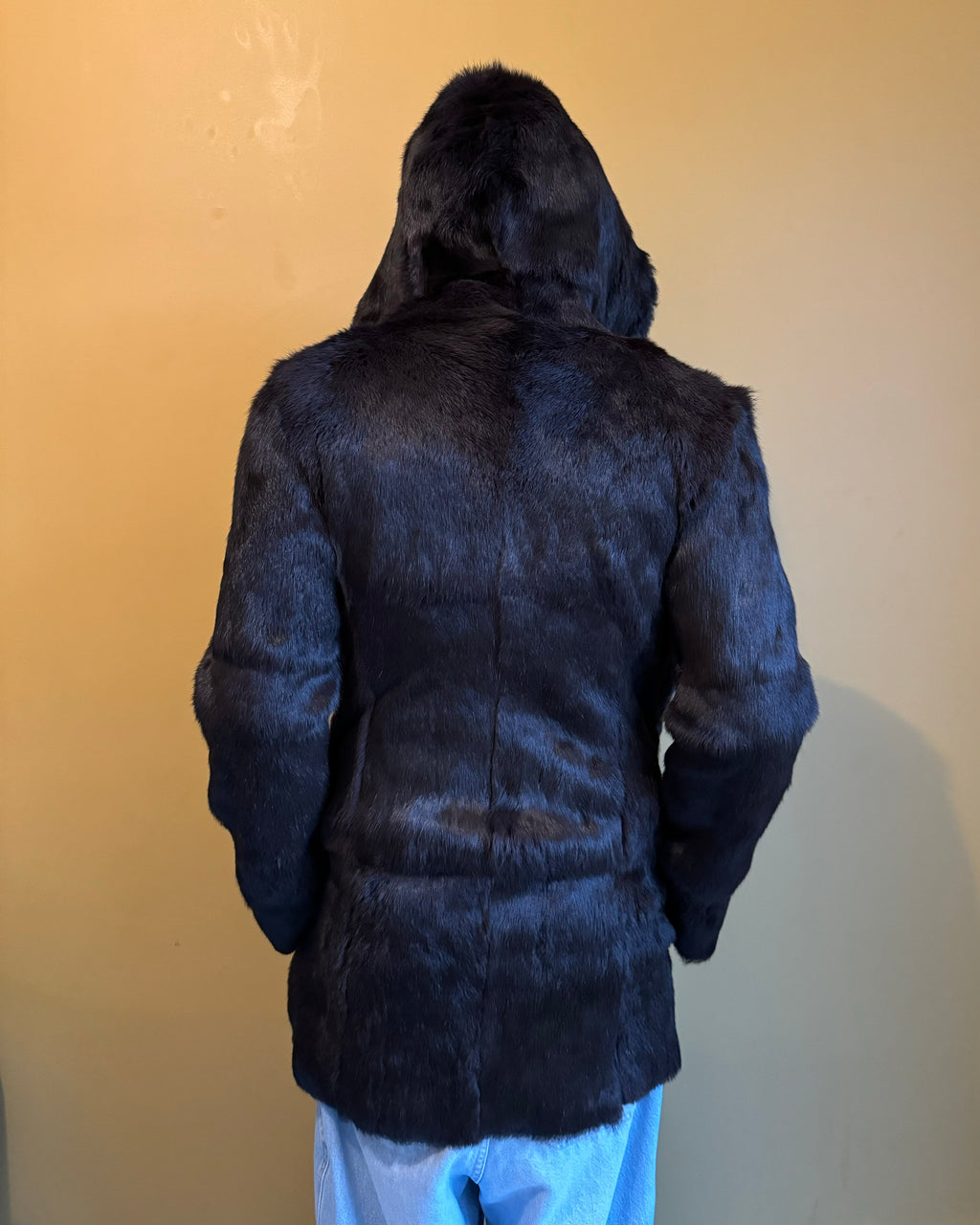 2000s Armani Reversible 2 in 1 Avant-Garde Brown Rustic Fur Jacket