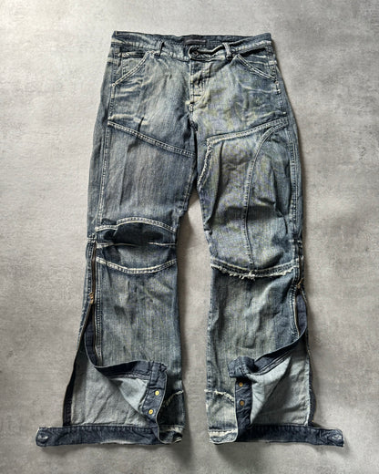 2000s Dolce & Gabbana Brut Avant-Garde Cozy Flared Denim Jeans (L) - 9