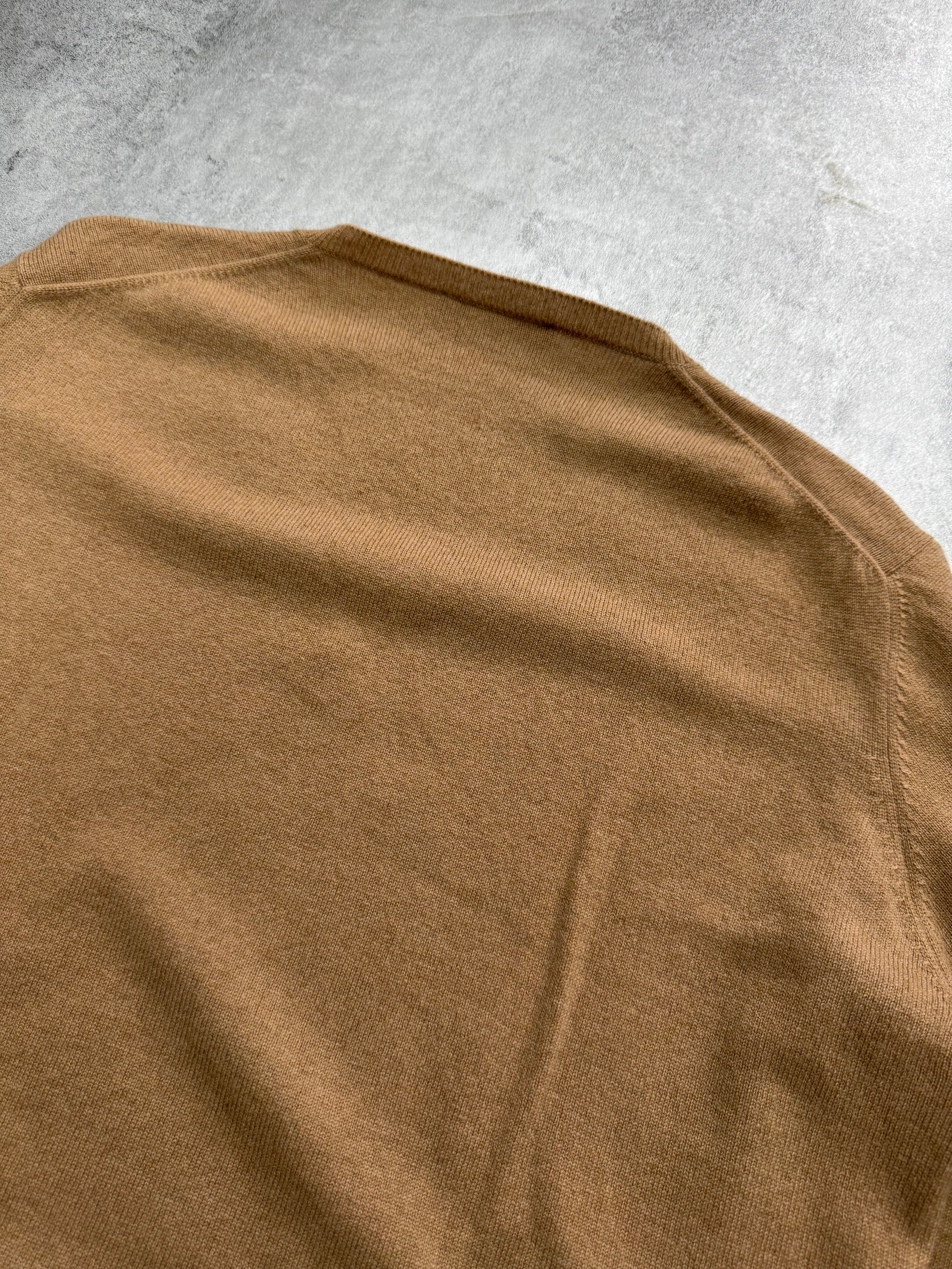 AW2010 Prada V Neck Camel Sweater