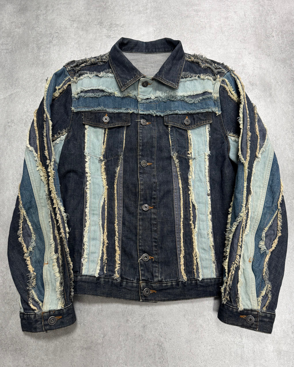 2000s Moschino Layered Faded Denim Jacket & Jeans Set