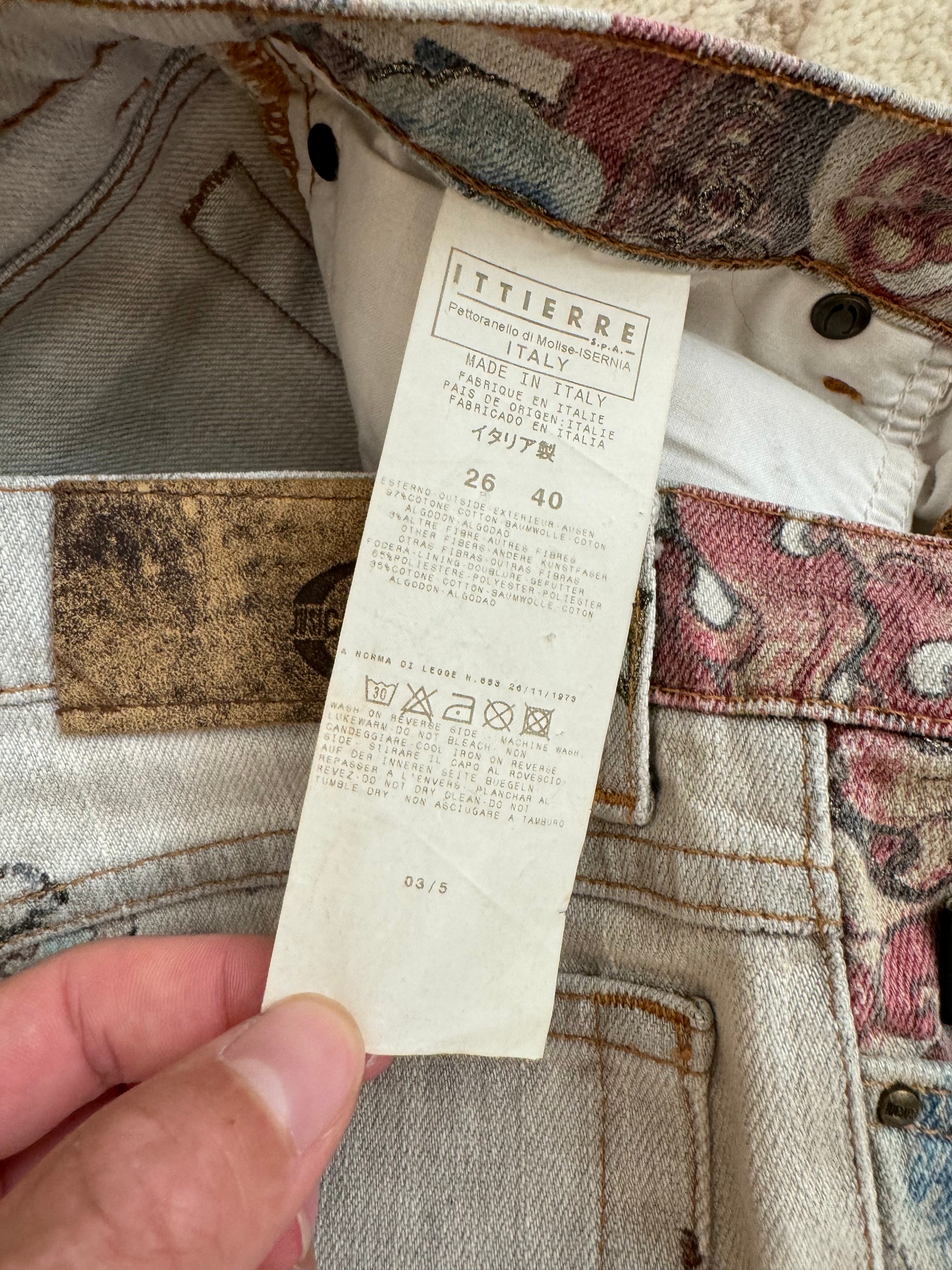 SS05 Cavalli Asian Fantasy Denim Pants (XS)