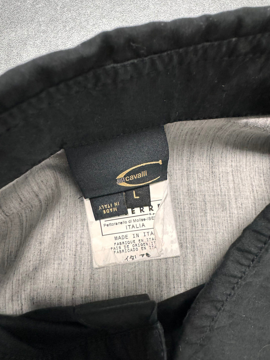 2004 年秋冬シーズン Cavalli リラックス ファイア マグマ グレー シャツ (M)
