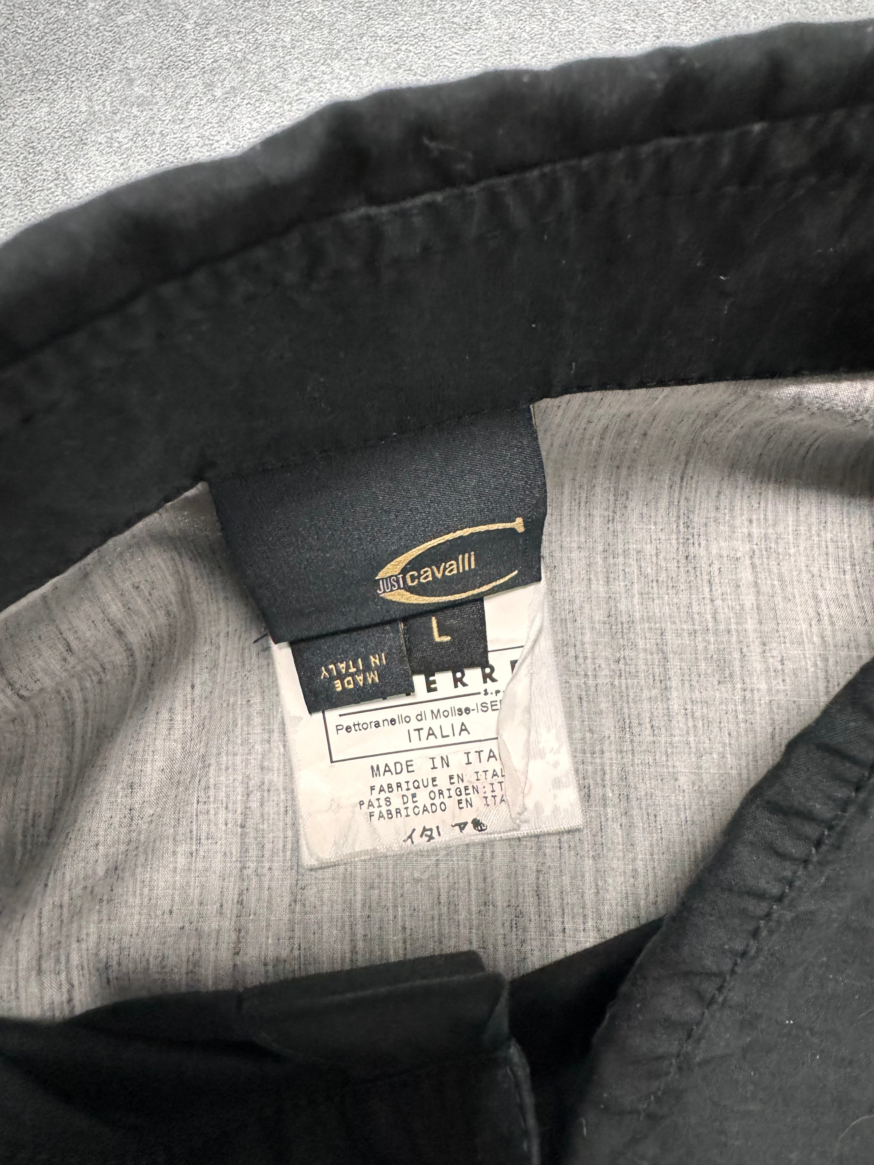 2004 年秋冬シーズン Cavalli リラックス ファイア マグマ グレー シャツ (M)