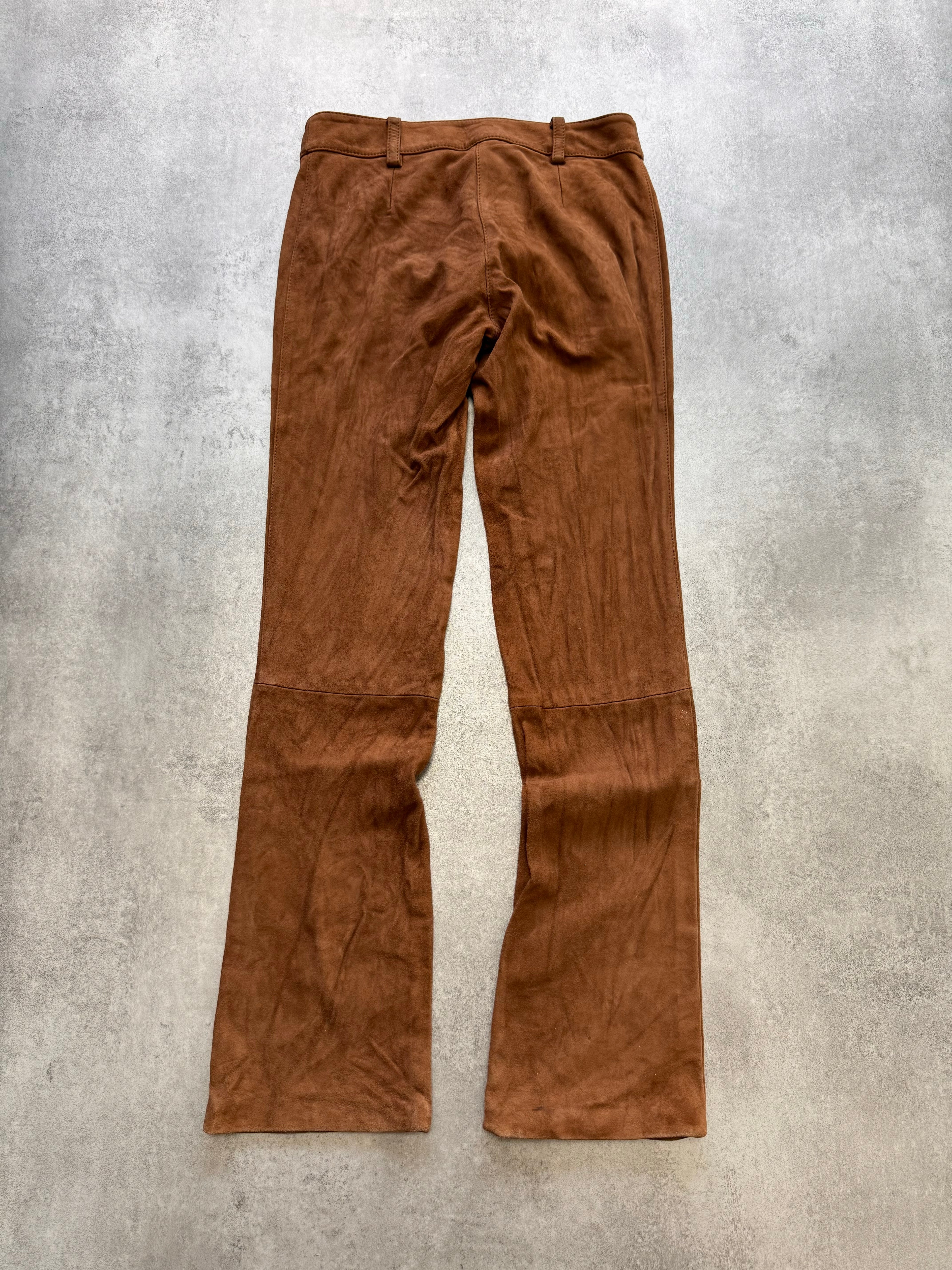 1990s Dolce & Gabbana Clay Suede Biker Pants (XS)
