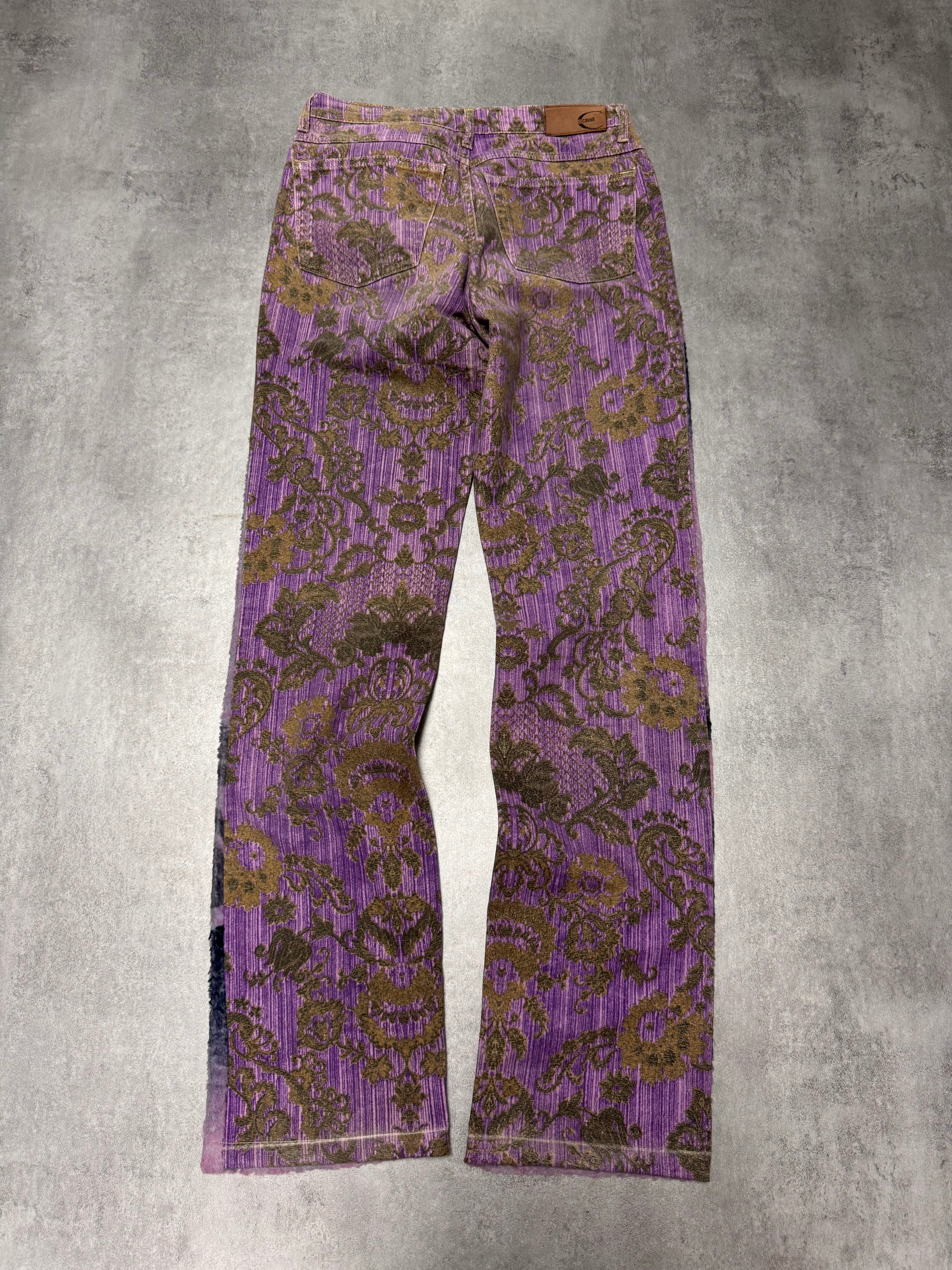 SS2005 Just Cavalli Fur Mountain Peninsula Purple Pink Pants