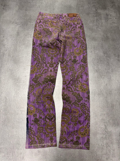 SS2005 Just Cavalli Fur Mountain Peninsula Purple Pink Pants (S)