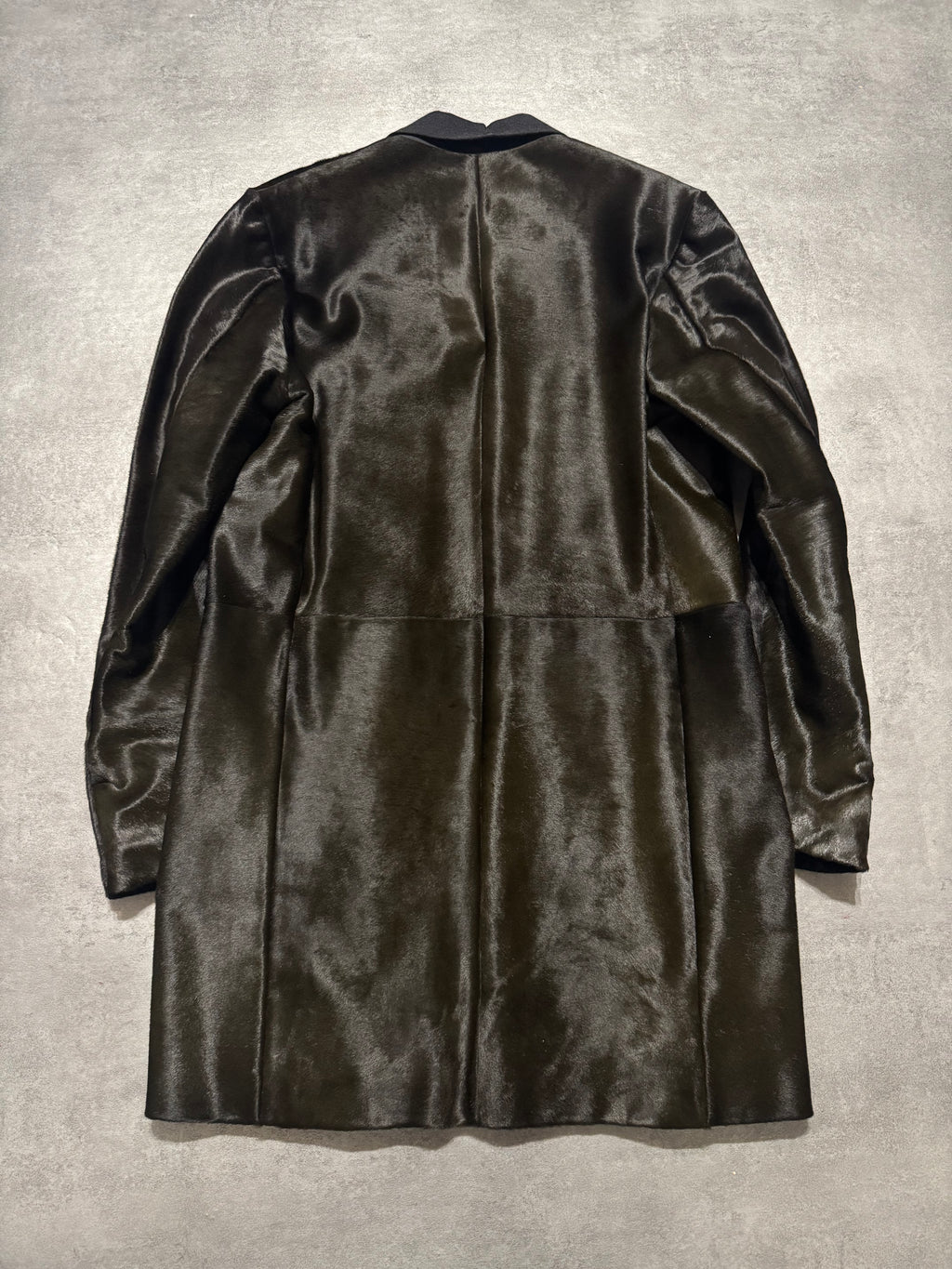 Marni Fur Calf Leather & Wool Long Jacket