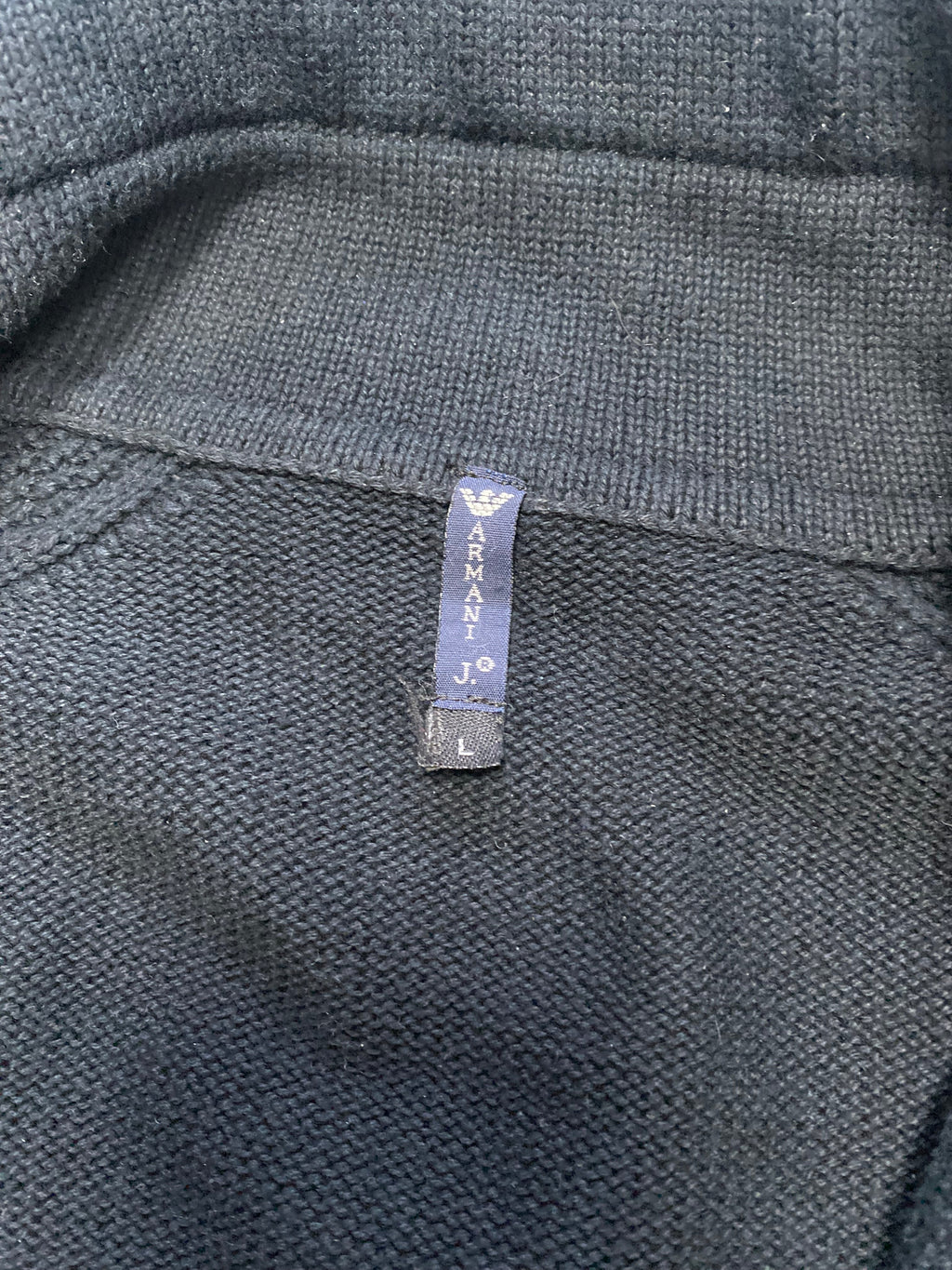 Armani Class Navy 拉链毛衣（L）