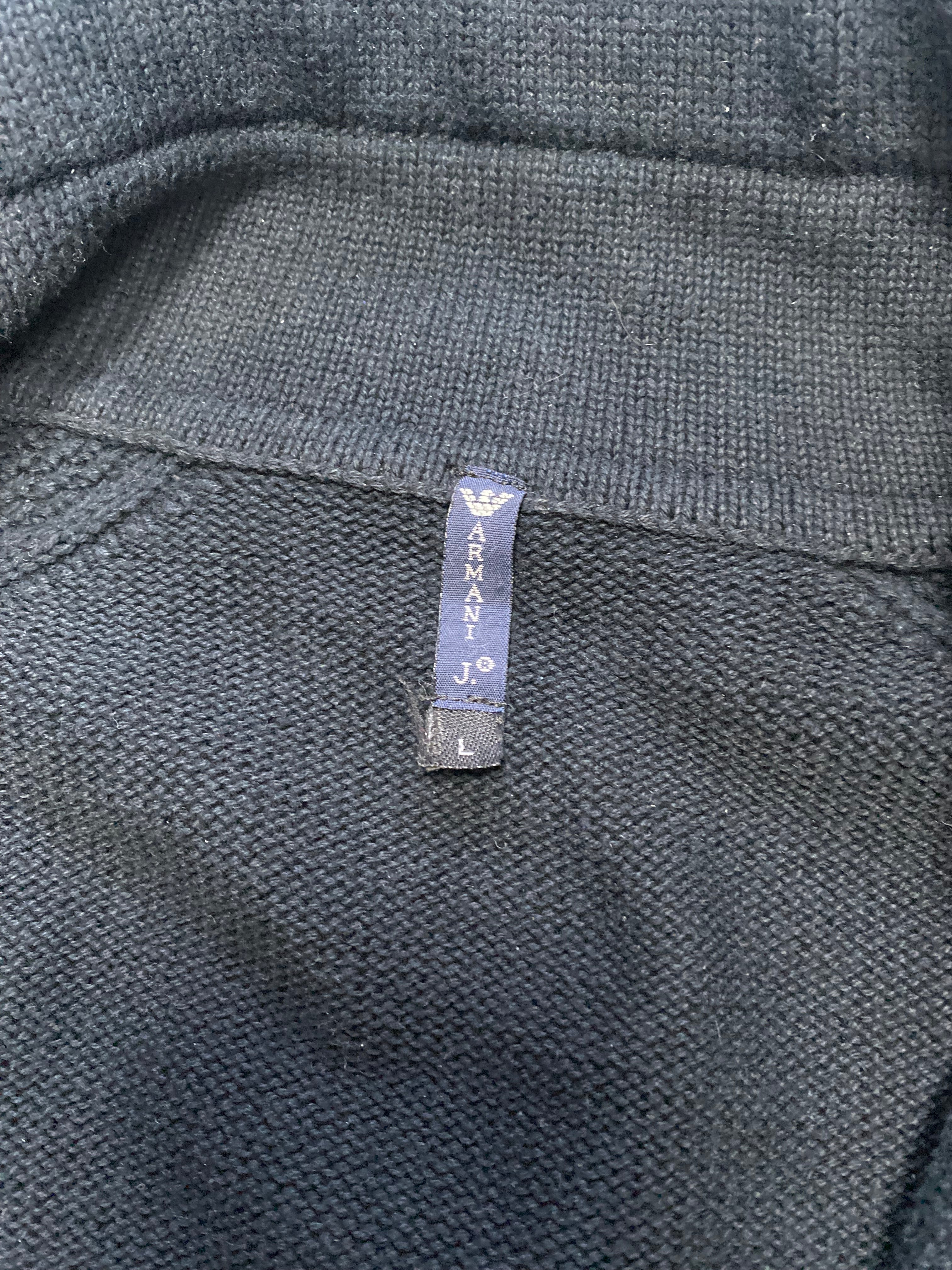 Armani Class Navy 拉链毛衣（L）