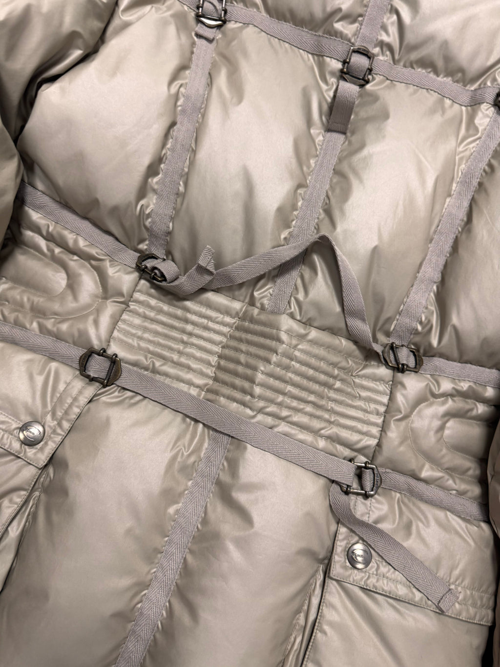 1990s Roberto Cavalli Parachute Bondage Puffer Jacket