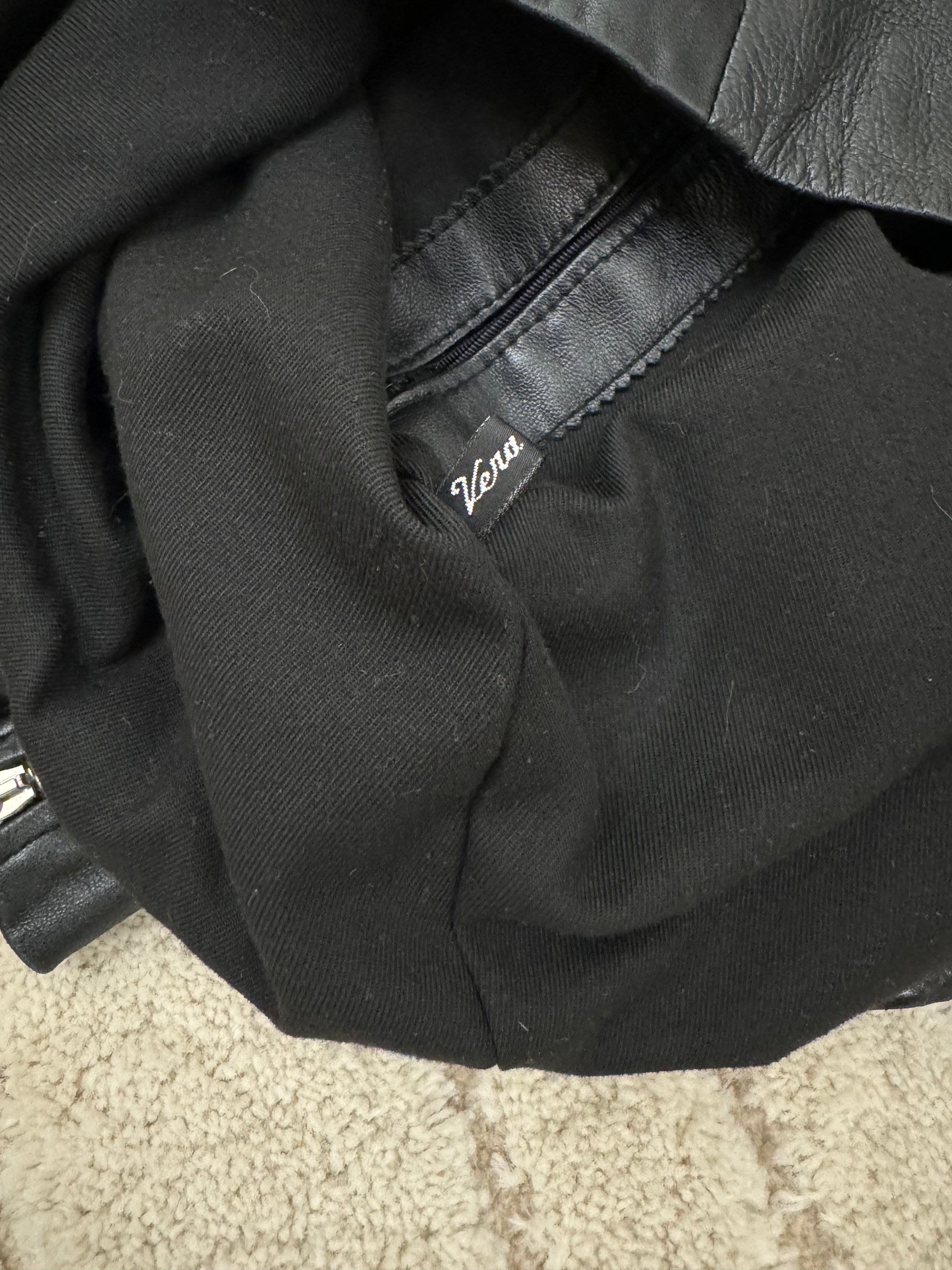 2000年代 プリモエンポリオ メタルアームジップ レザージャケット (S/M)