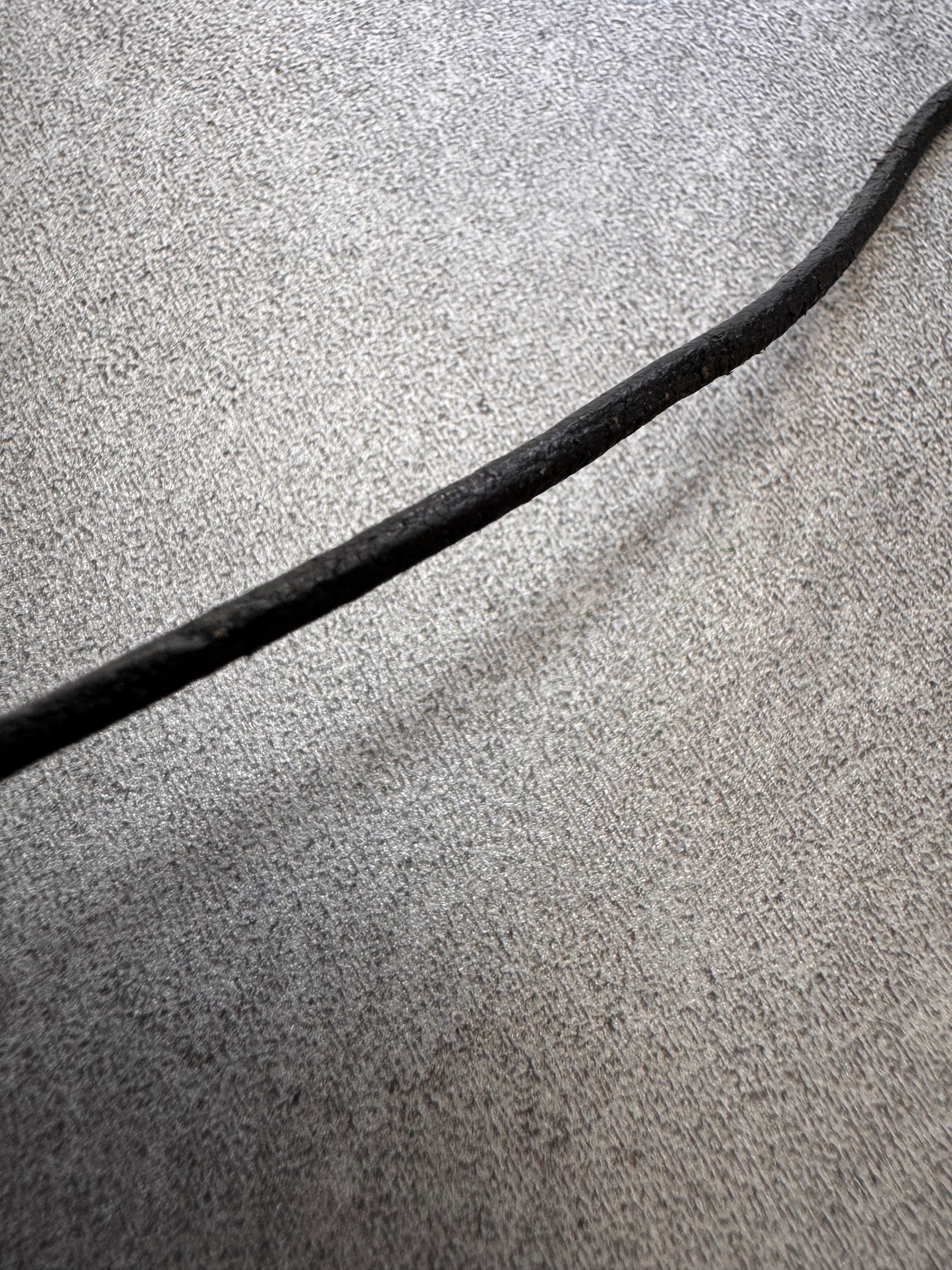 Dolce & Gabbana Dog Tag Cross Stainless Pendant Leather Necklace