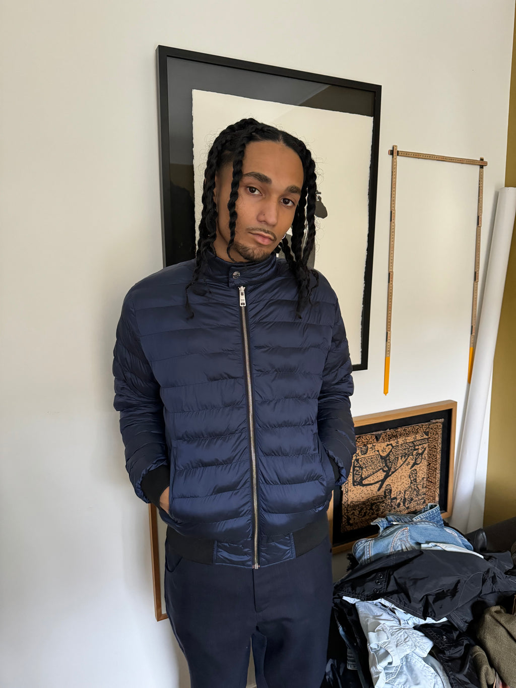 SS2019 Prada Reversible 2 in 1 Nylon Biker Puffer Jacket  (M)