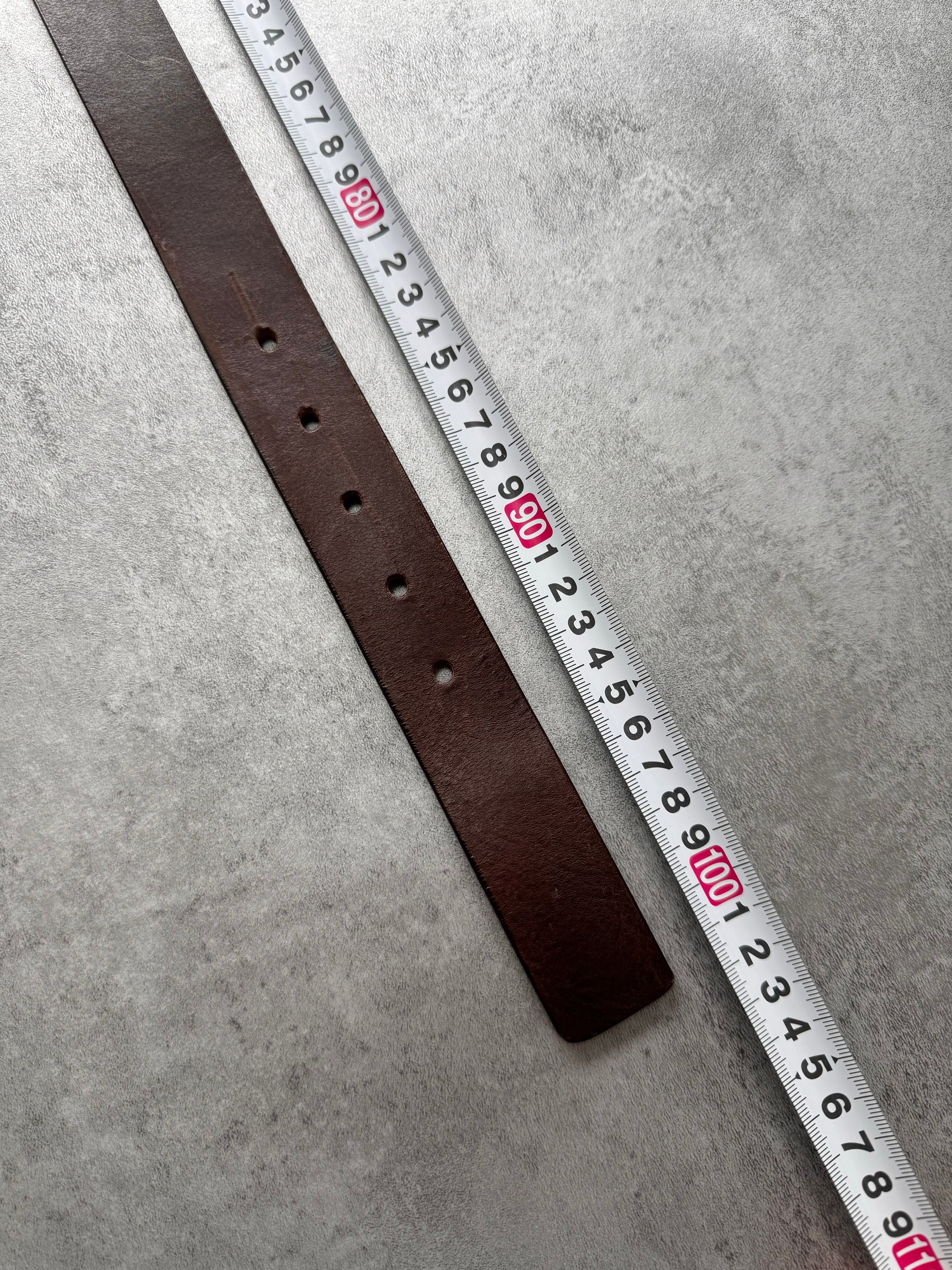 Cavalli Class Molding Buckle Leather Belt