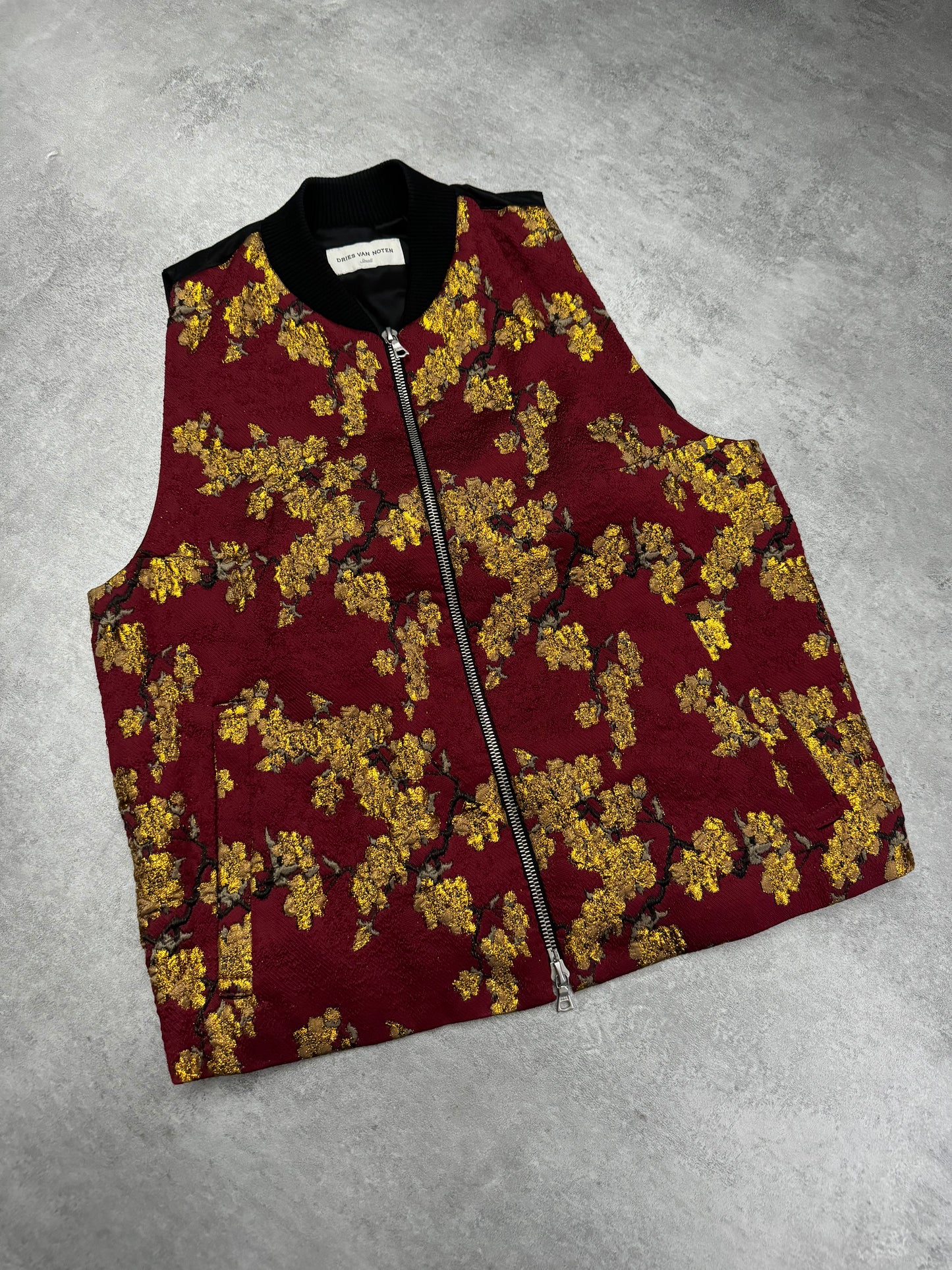 FW2015 Dries Van Noten Embroidered Royal Solar Vest (XS) - 3