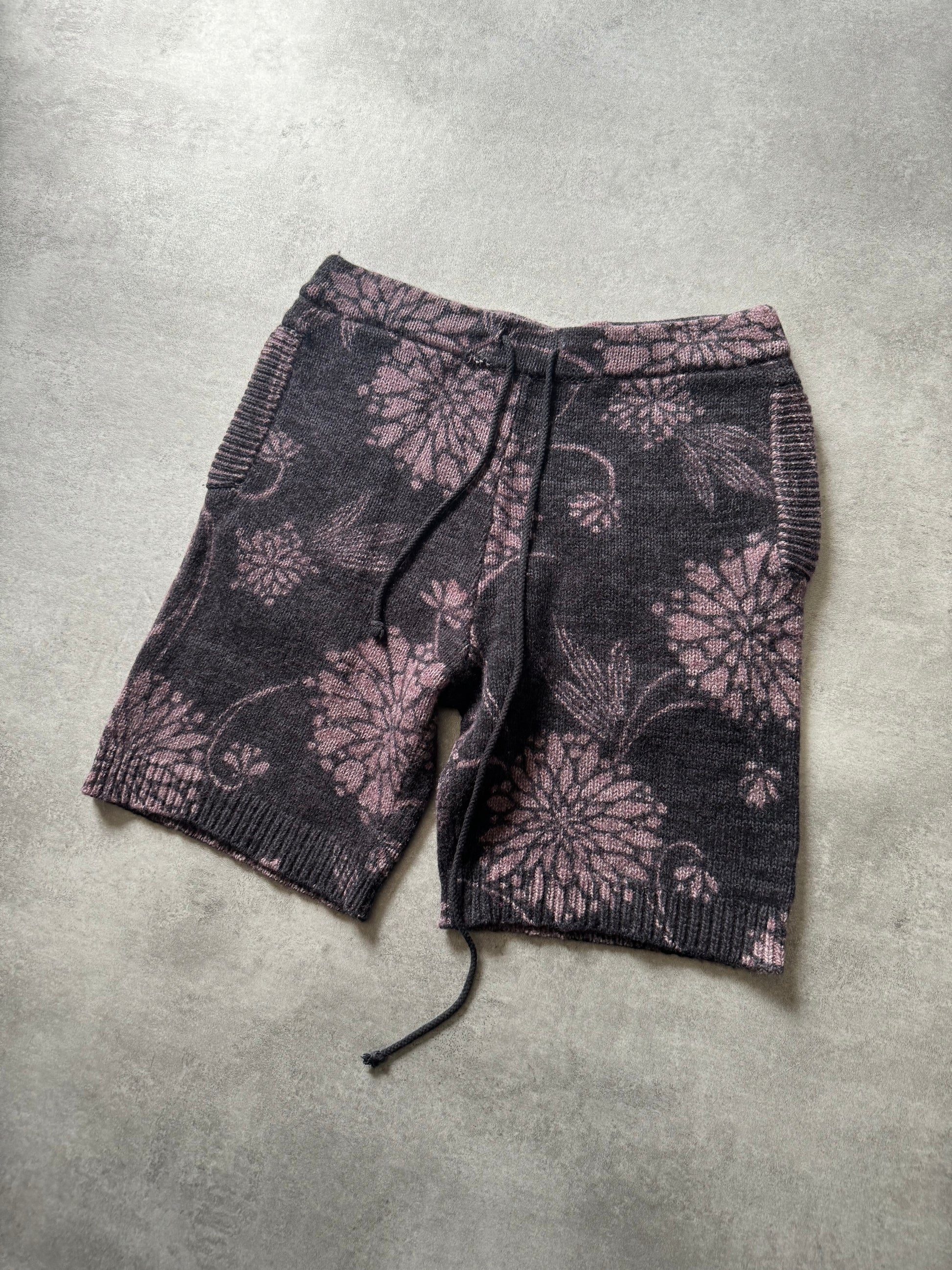 SS2014 Dries Van Noten Purple Flowers Relaxed Shorts (M) - 8