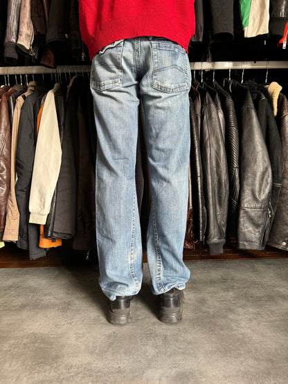 2000s Armani Aero Flared Eclipse Denim Jeans (S) - 5