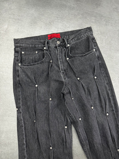 Kusikohc Modern Grey Rivet Jeans (M/L) - 9