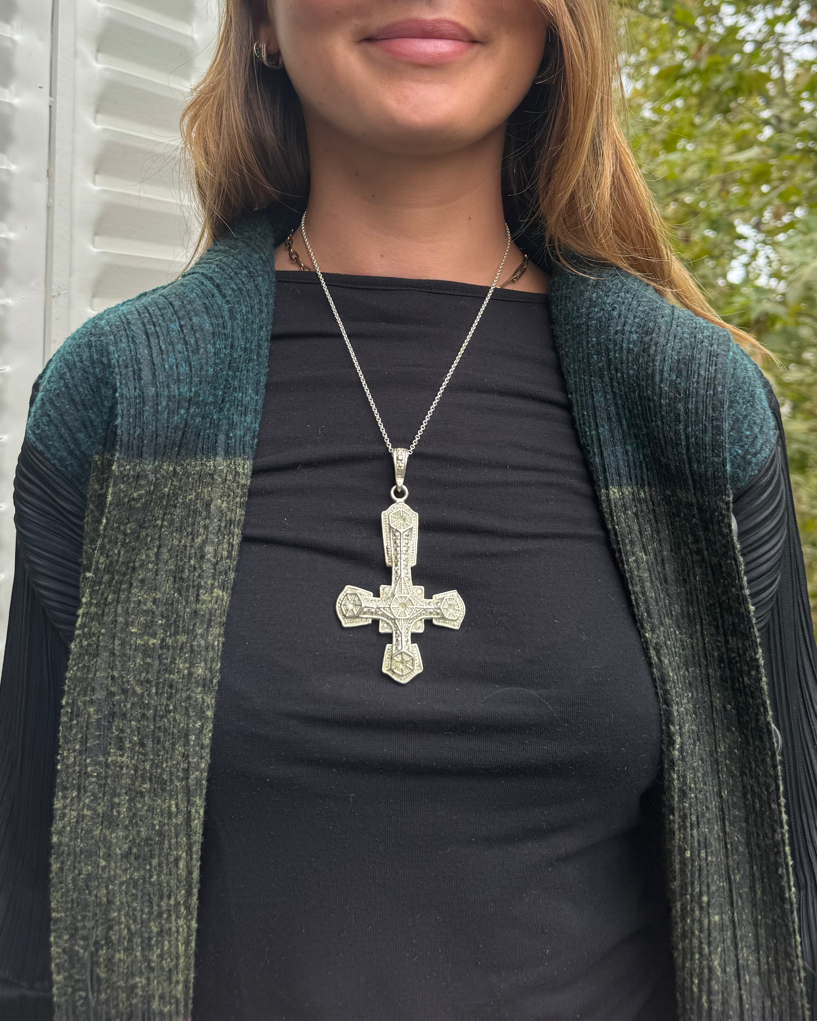 1970s Provocative Upside-down Cross Pendant (OS) - 2