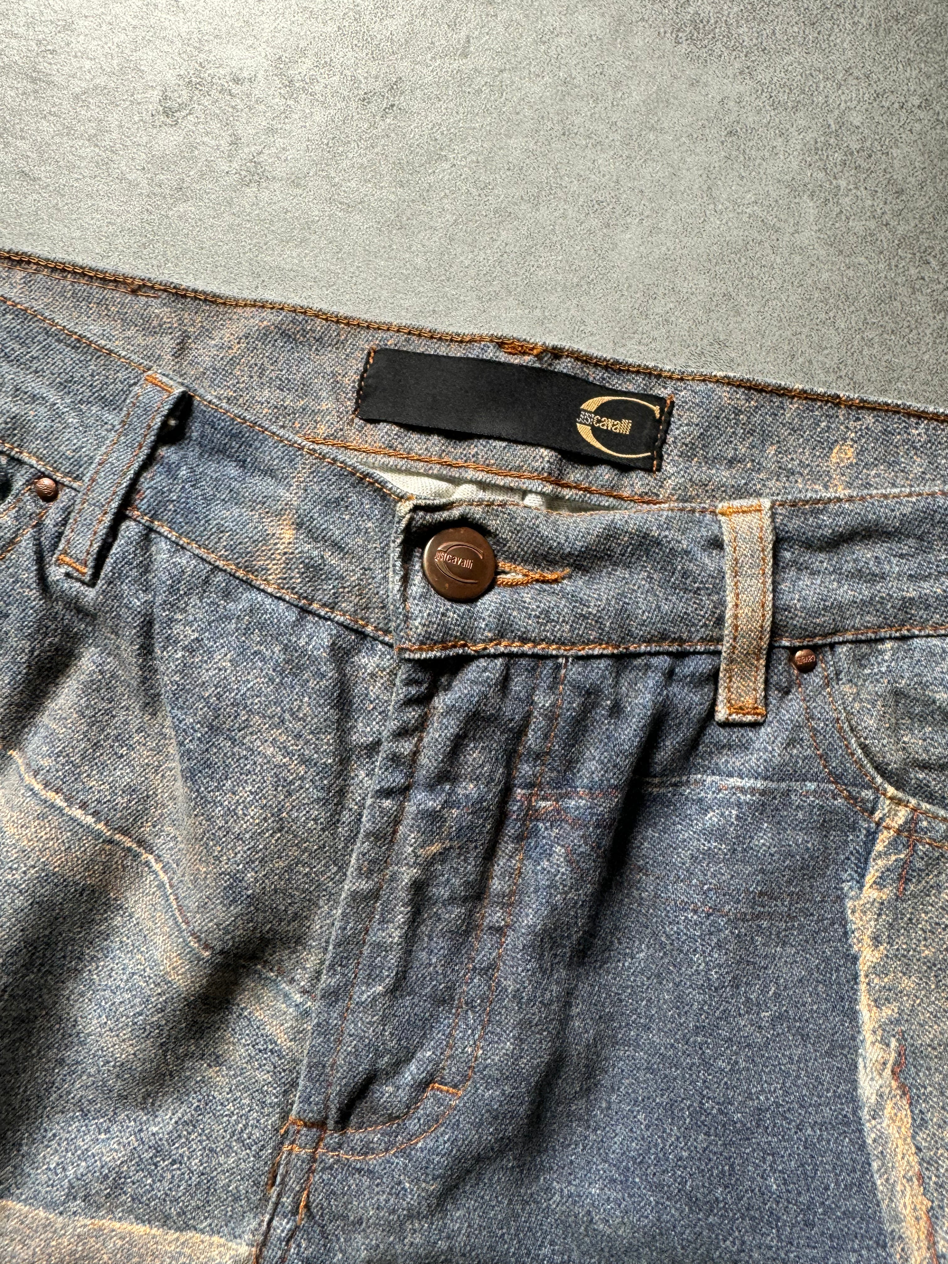 2000s Cavalli Trompe L'Oeil Denim Pockets Pants (M) - 10