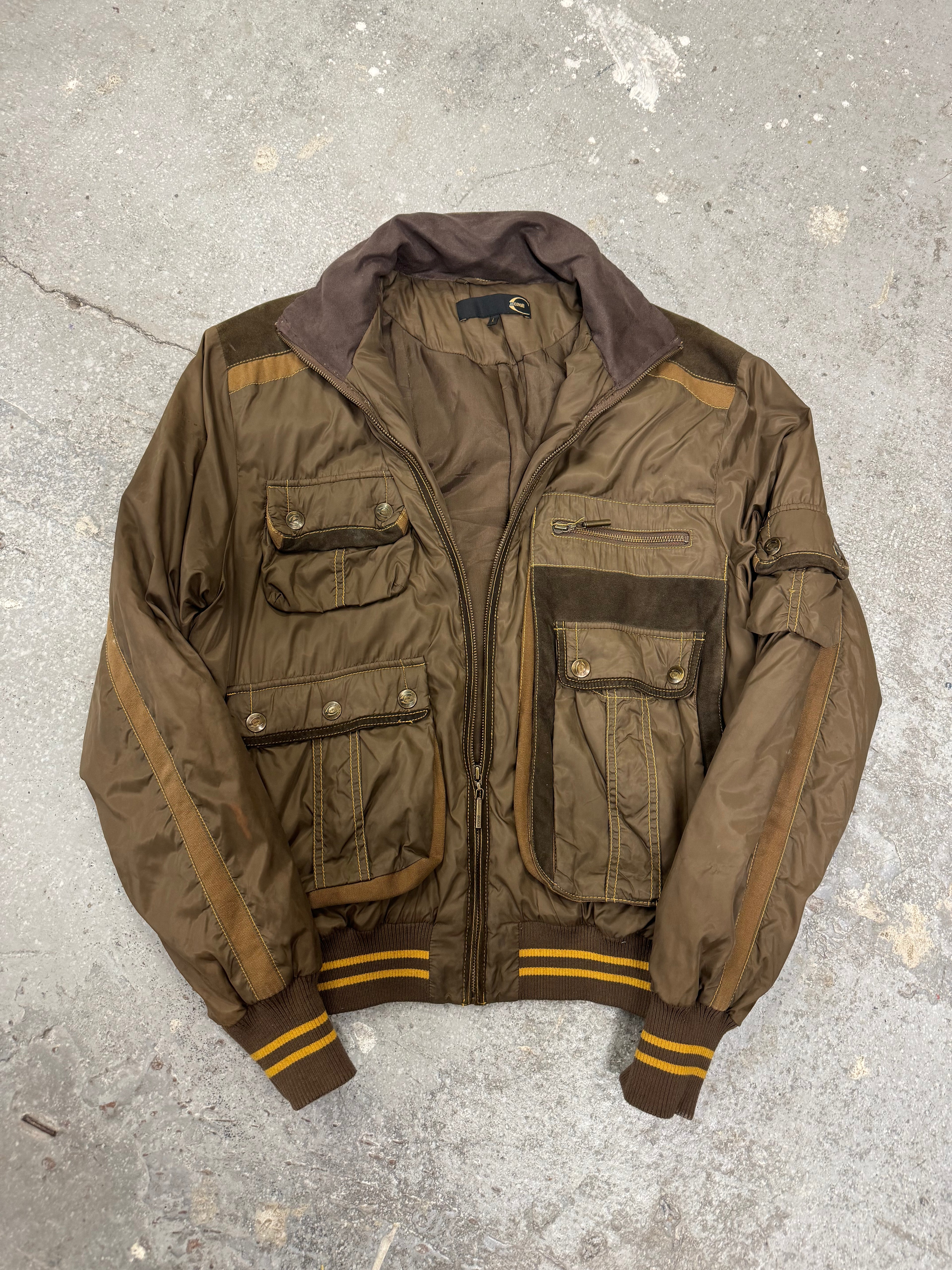 AW2006 Cavalli Brown Multi Pockets Utility Jacket (L) - 11