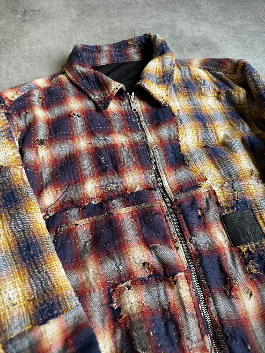 AW2023 Givenchy Sample Flannel Japan Distressed Aviator Bomber