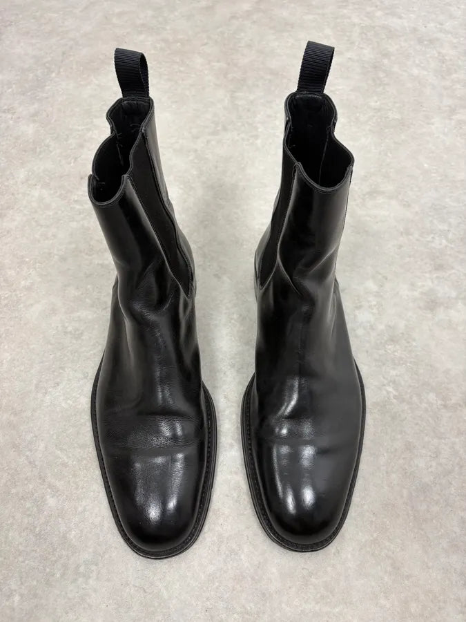 Gucci Black Leather Minimalist Classy Boots oEGiMoY 1