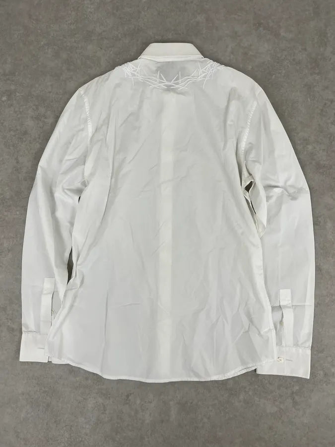 SS2015 Givenchy White Wooden Crown Shirt by Riccardo Tisci nIikiwS 3