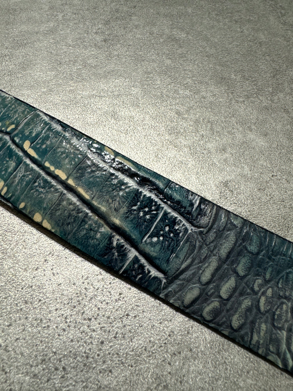 2000s Dolce & Gabbana Blue Leather Buffalo Belt (OS) - 5