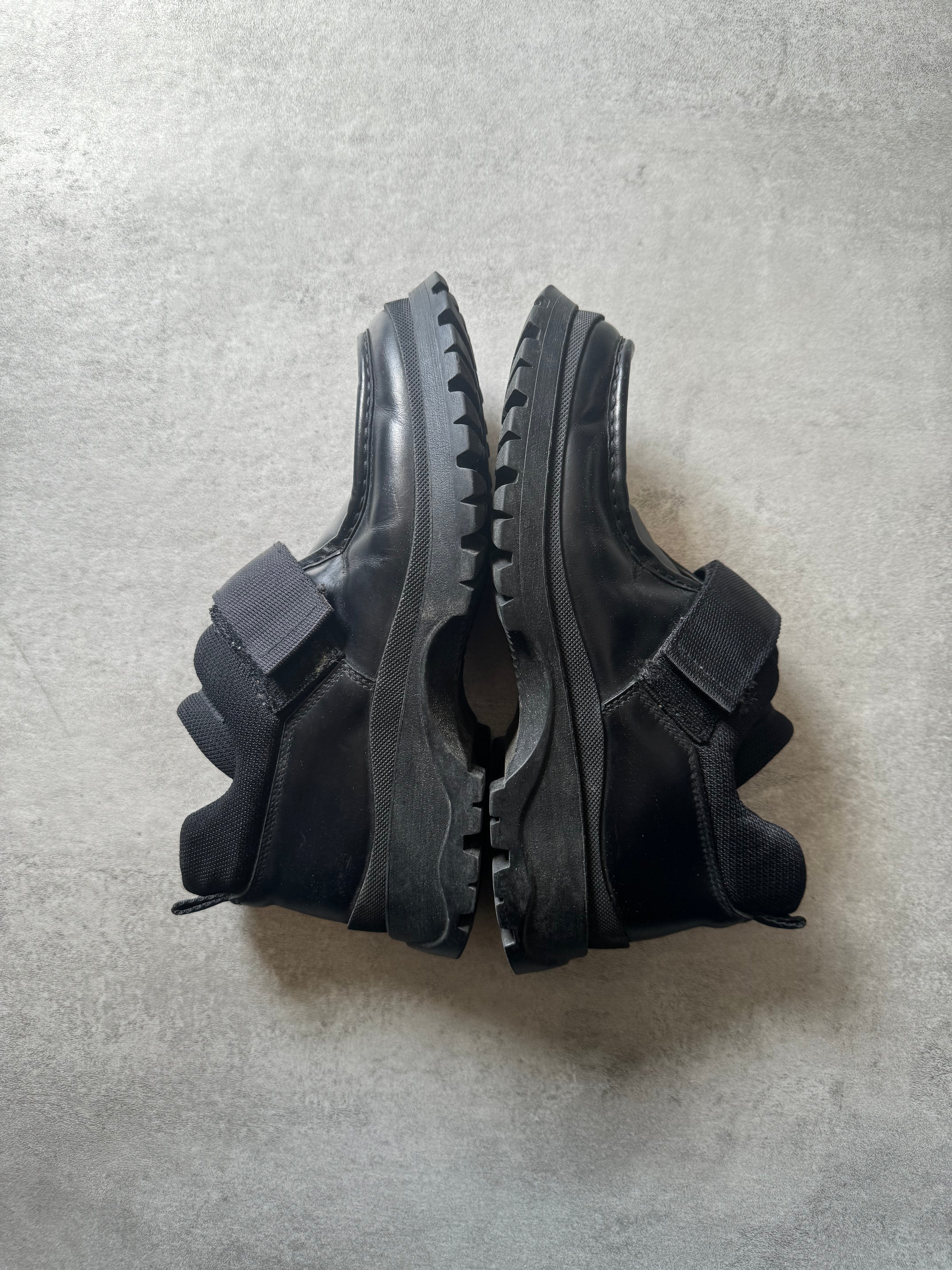 Prada Vibram Black Combat Strap Leather Low Boots – Dolce Vita Hub