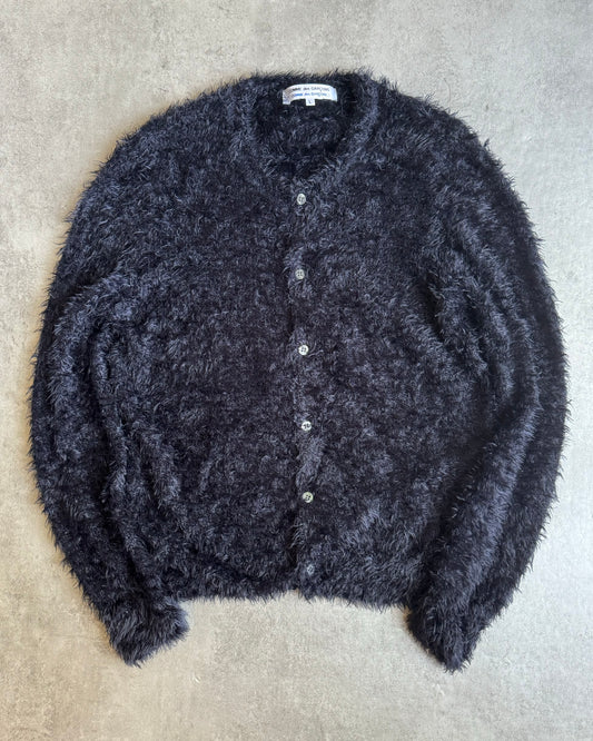 AW2018 Comme des Garçons Shaggy Knit Navy Cardigan (M) - 1