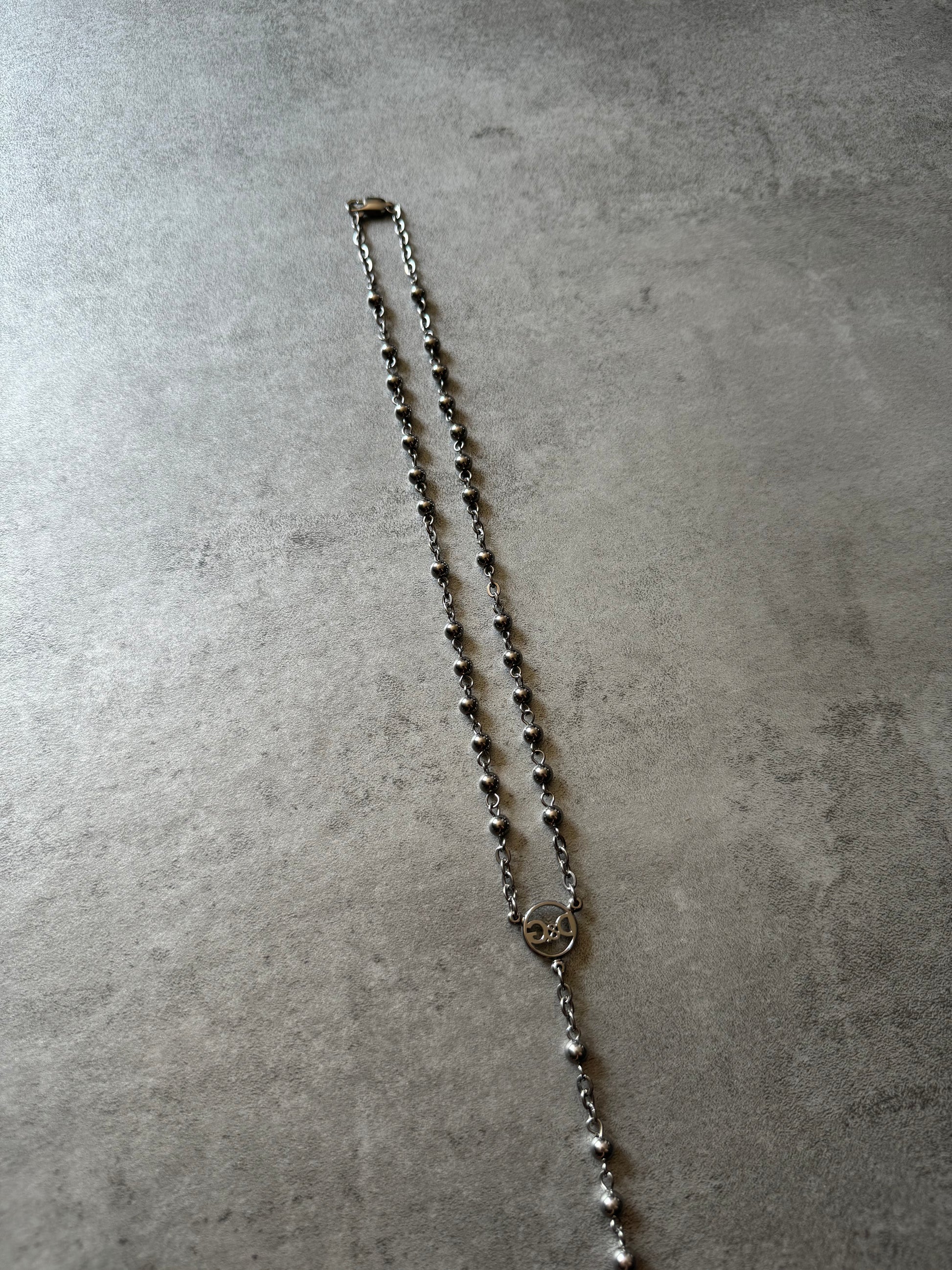 Dolce & Gabbana Silver Rosary Necklace  (OS) - 3