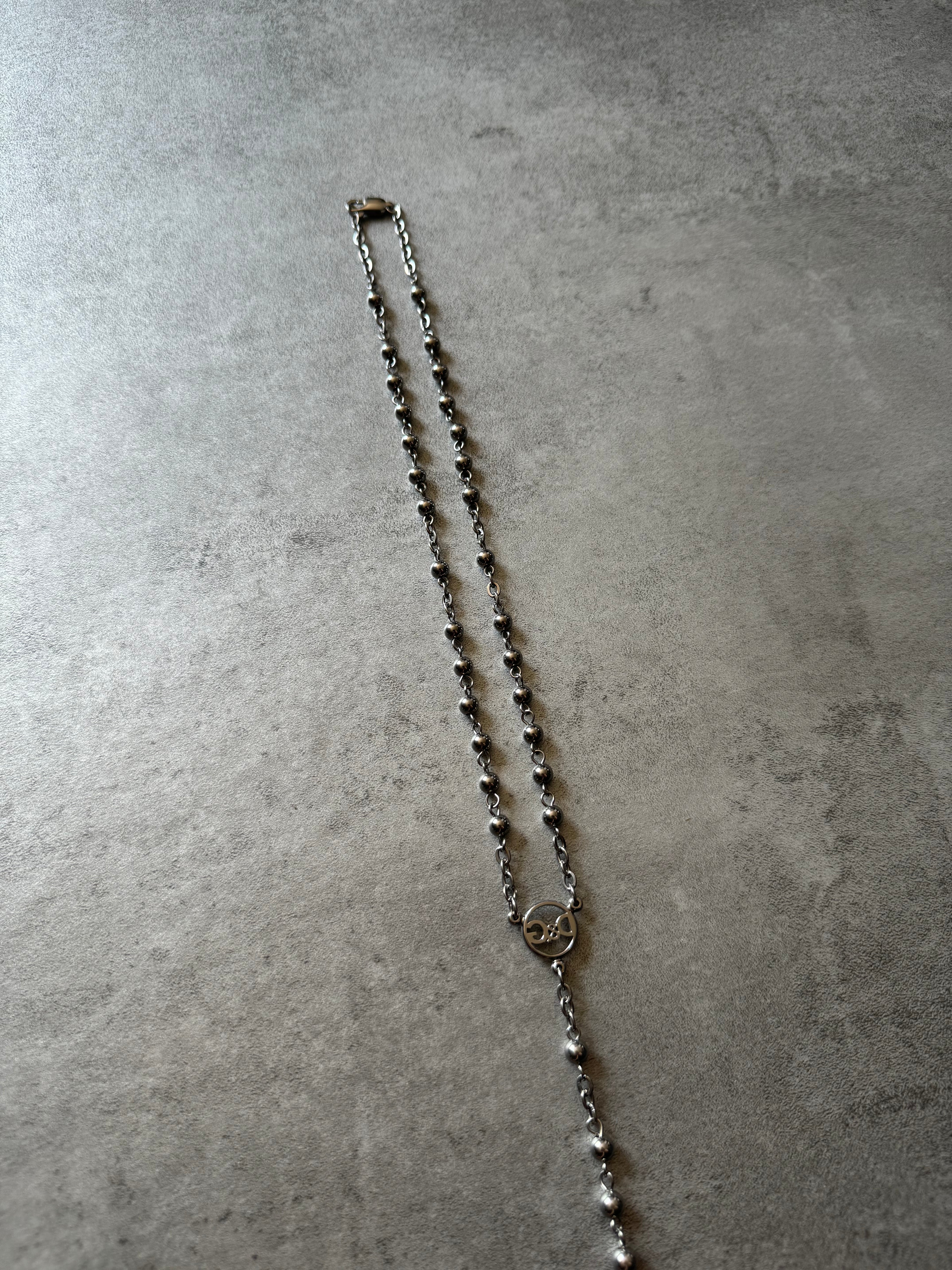 Dolce & Gabbana Silver Rosary Necklace  (OS) - 3