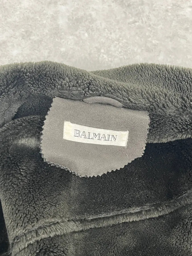 Balmain Brown Classy Suede Zip-up Jacket DzYrmYH 10