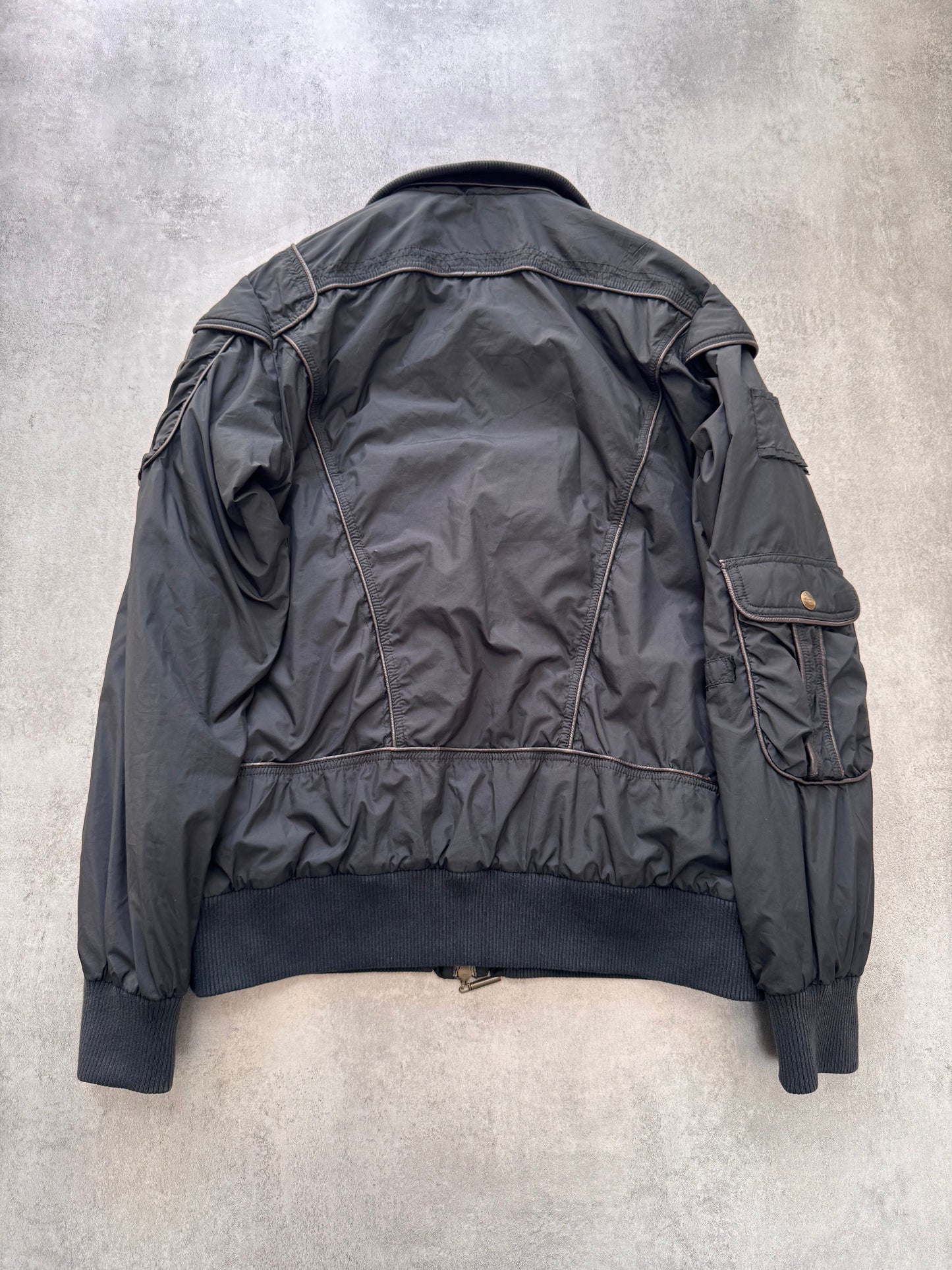 AW2005 Cavalli Cargo Gun Black Utility Bomber Jacket (M/L)