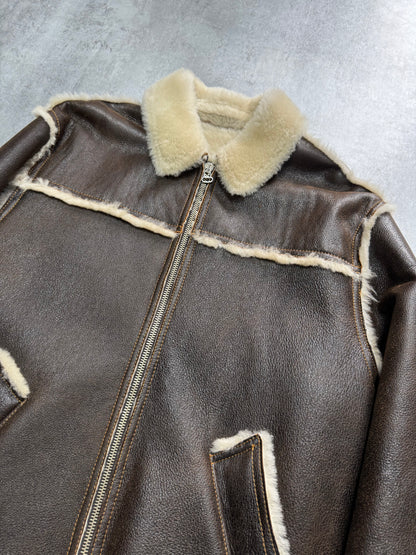 1990s Jean Paul Gaultier Tailored Shearling Leather Jacket (M/L)