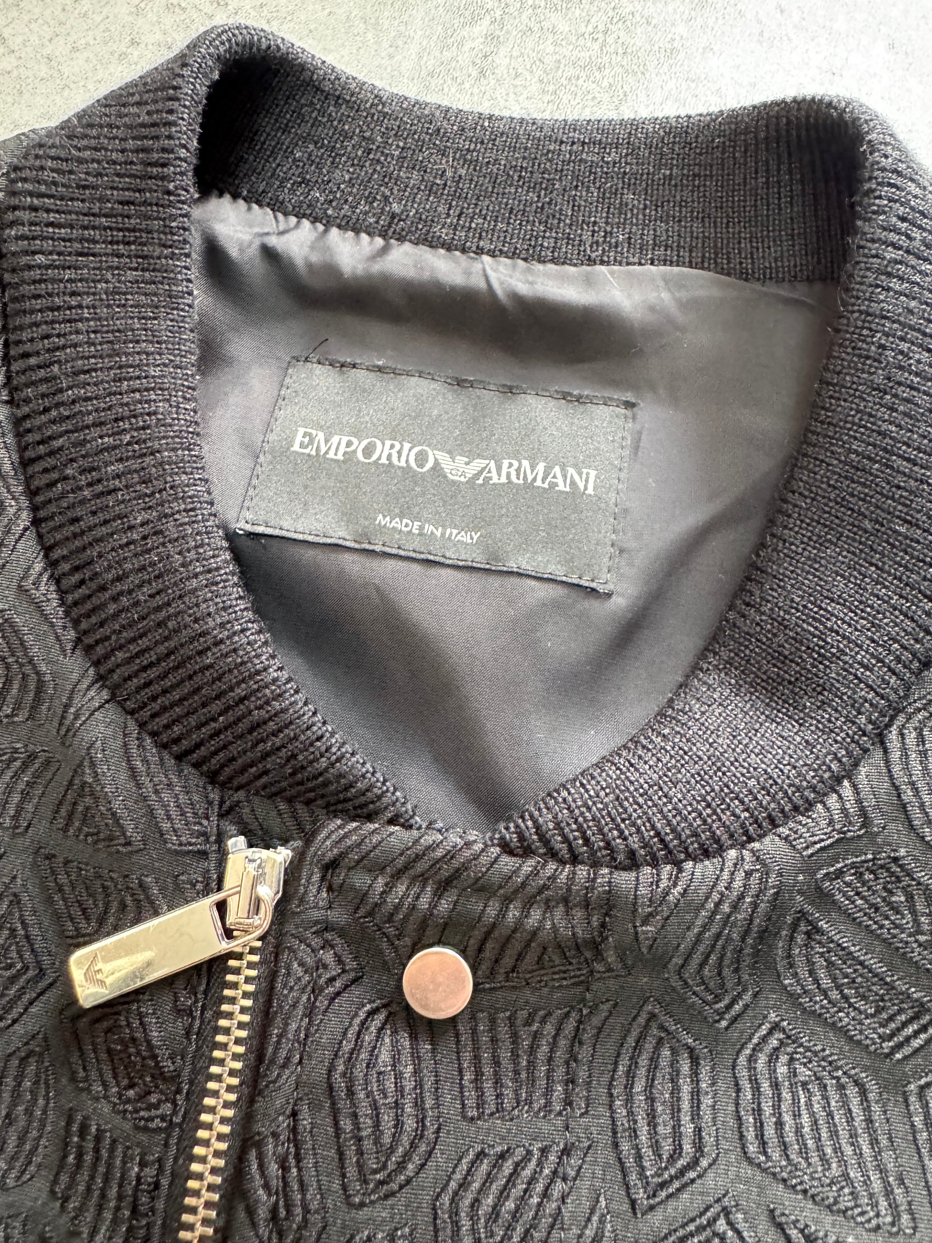 FW2018 Emporio Armani Asymmetrical Black Light Shadow Jacket