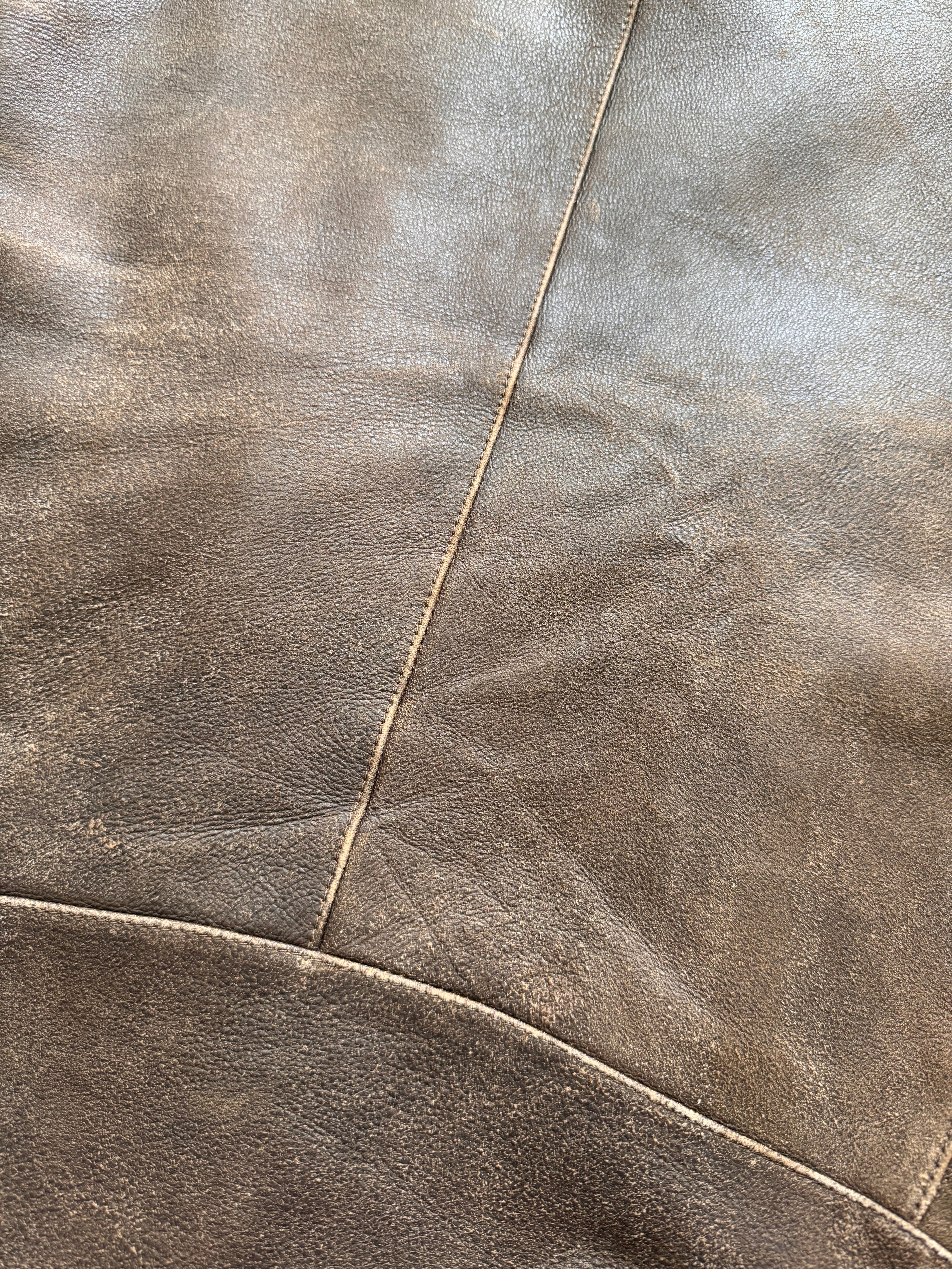 SS2017 Maison Margiela 5-Zip Biker Faded Leather Jacket