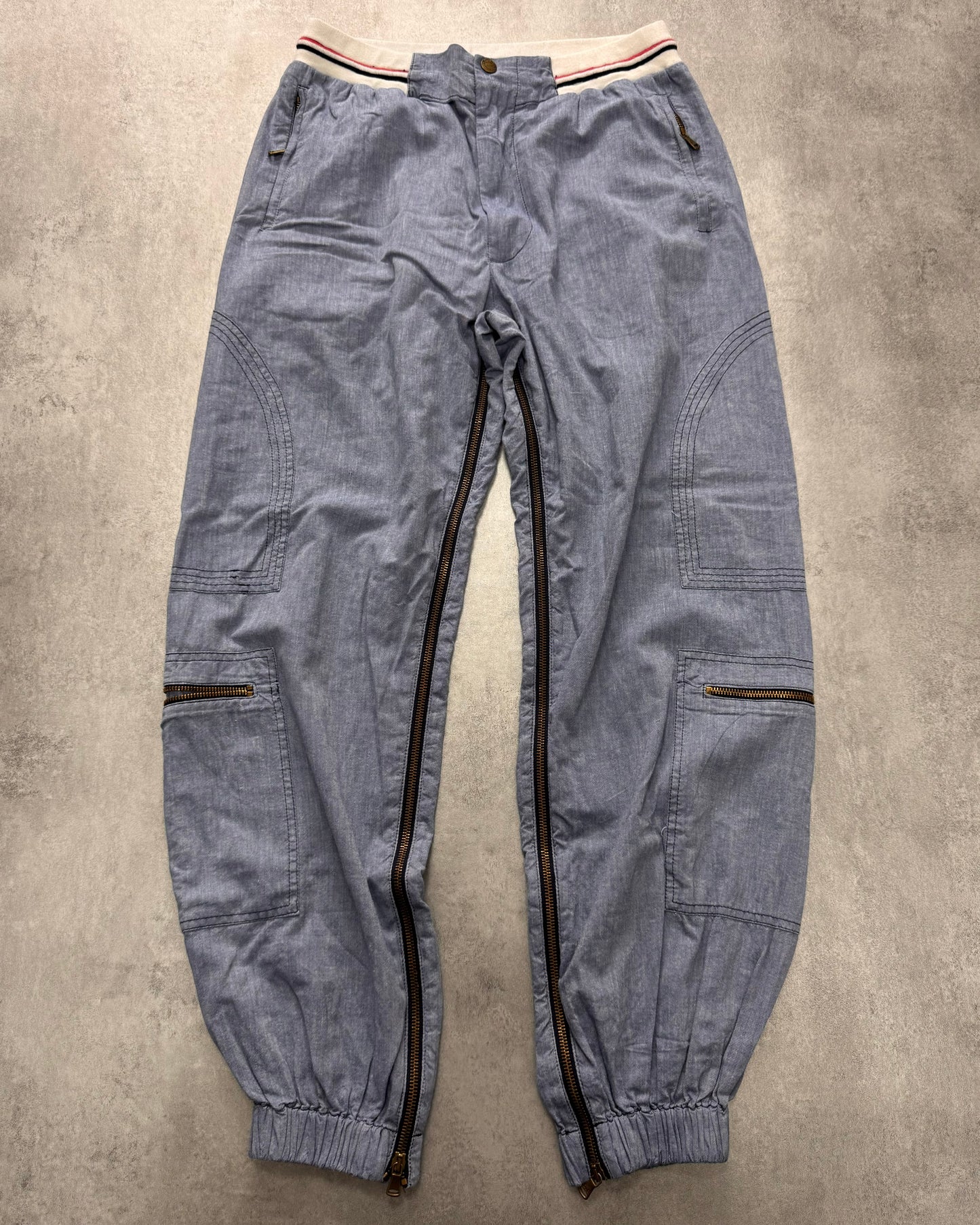 SS2003 Dolce & Gabbana Cargo Full Zip Light Pants (M)