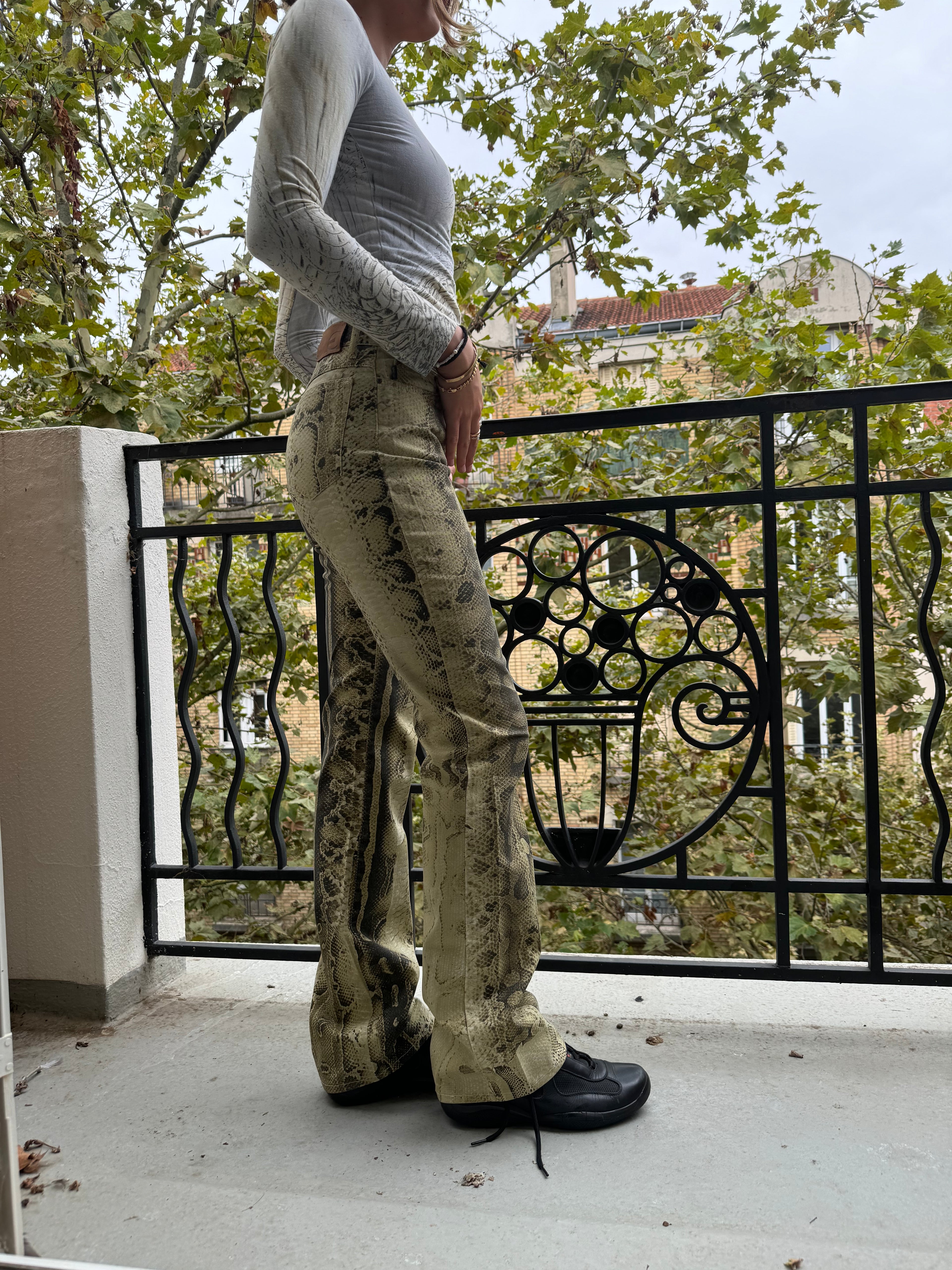 SS2006 Cavalli Funky Sand Python Pants