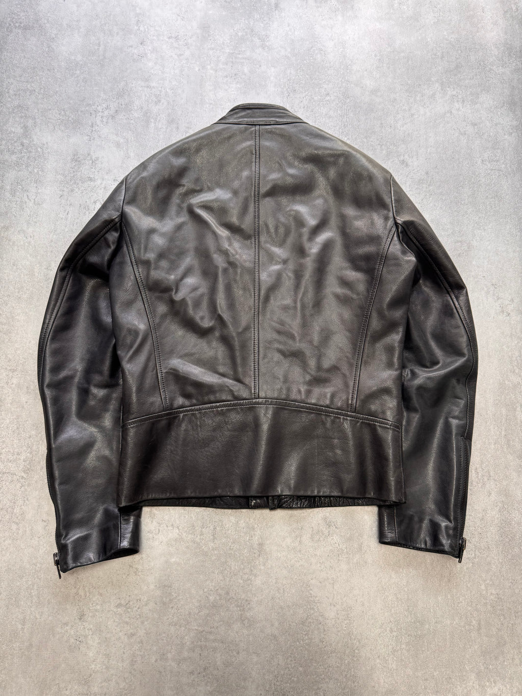 SS2010 Maison Margiela 5-Zip Black Leather Jacket