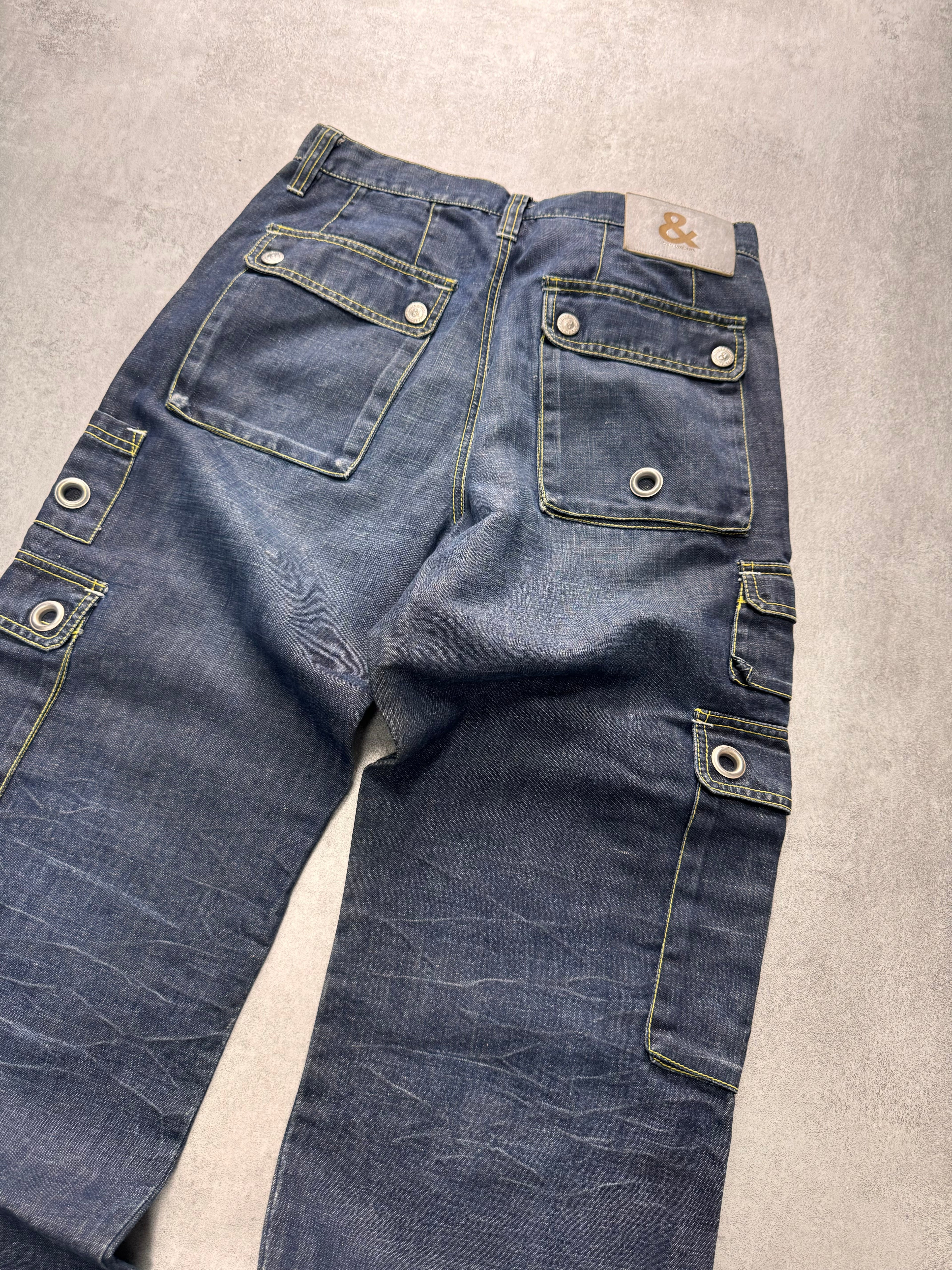 2000s Dolce & Gabbana Biker Cargo Denim Jeans