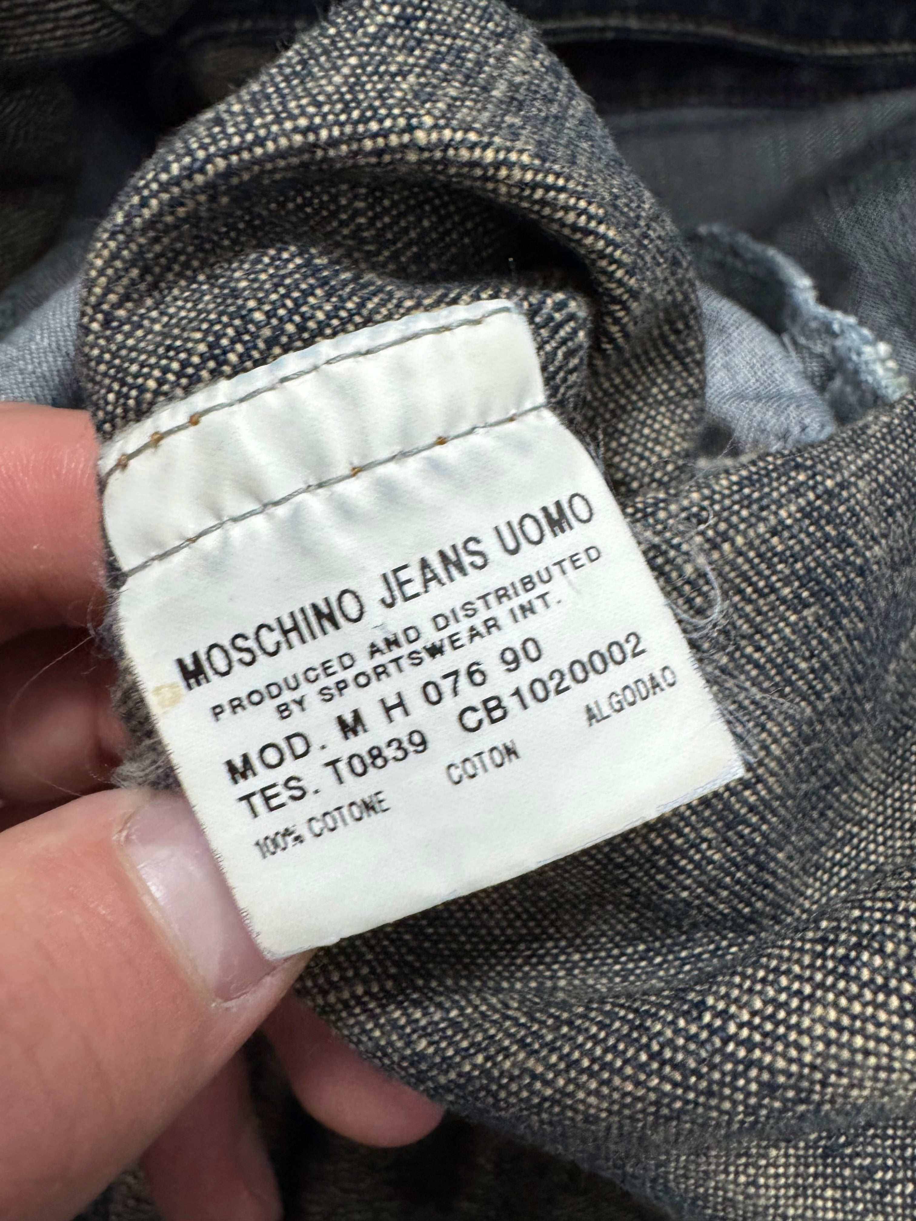 2000s Moschino Layered Faded Denim Jacket & Jeans Set