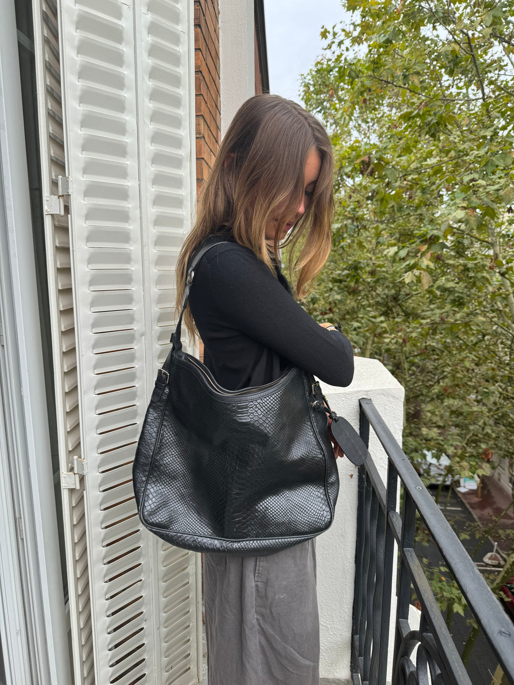Gucci Black Minimalist Leather Bag by Tom Ford