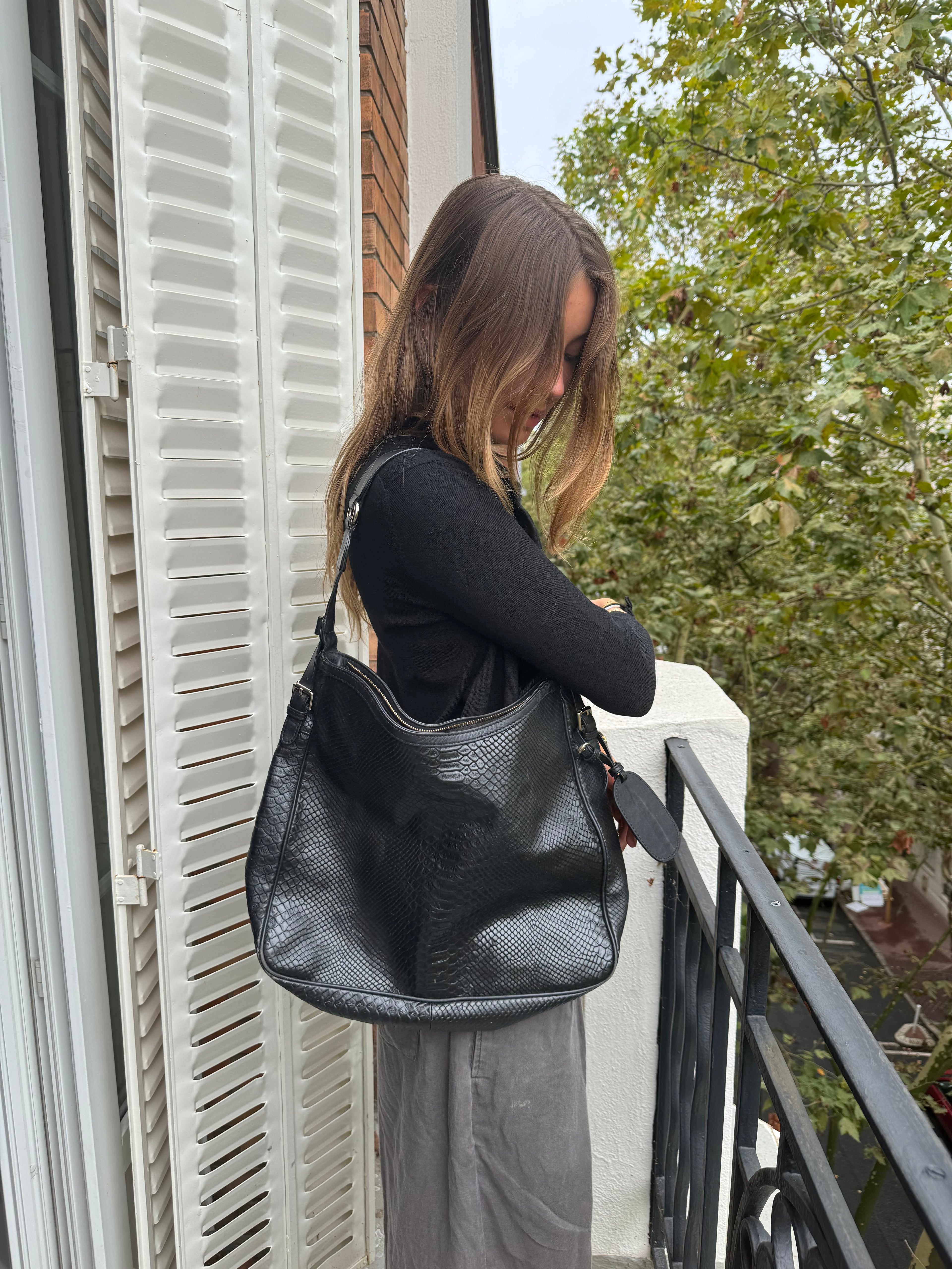 Gucci Black Minimalist Leather Bag by Tom Ford