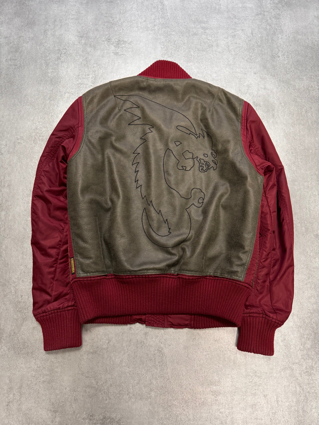 FW1998 Armani Hybrid Red Dragon Hide Bomber