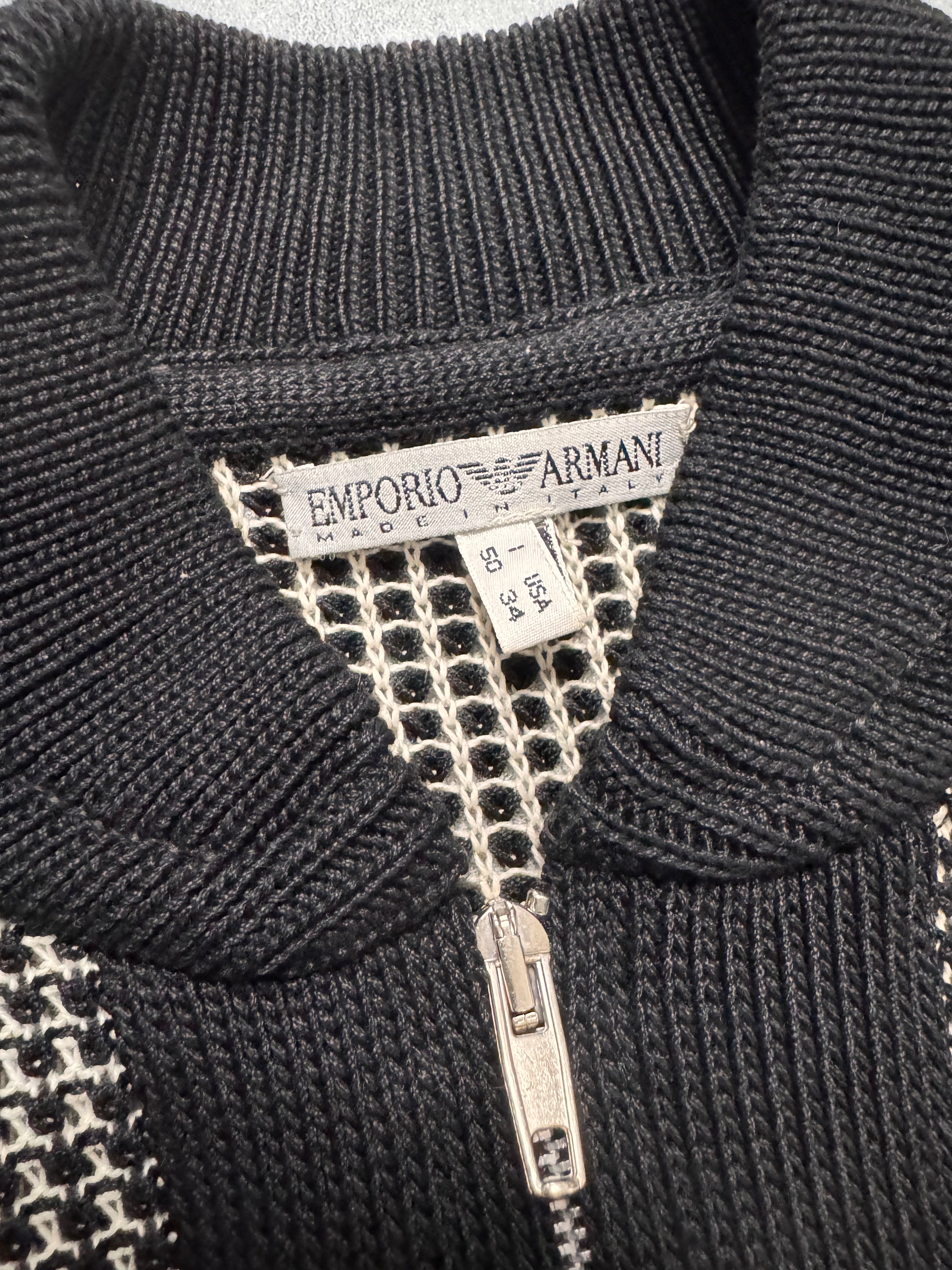 1990s Emporio Armani Bicolor Zip-Up