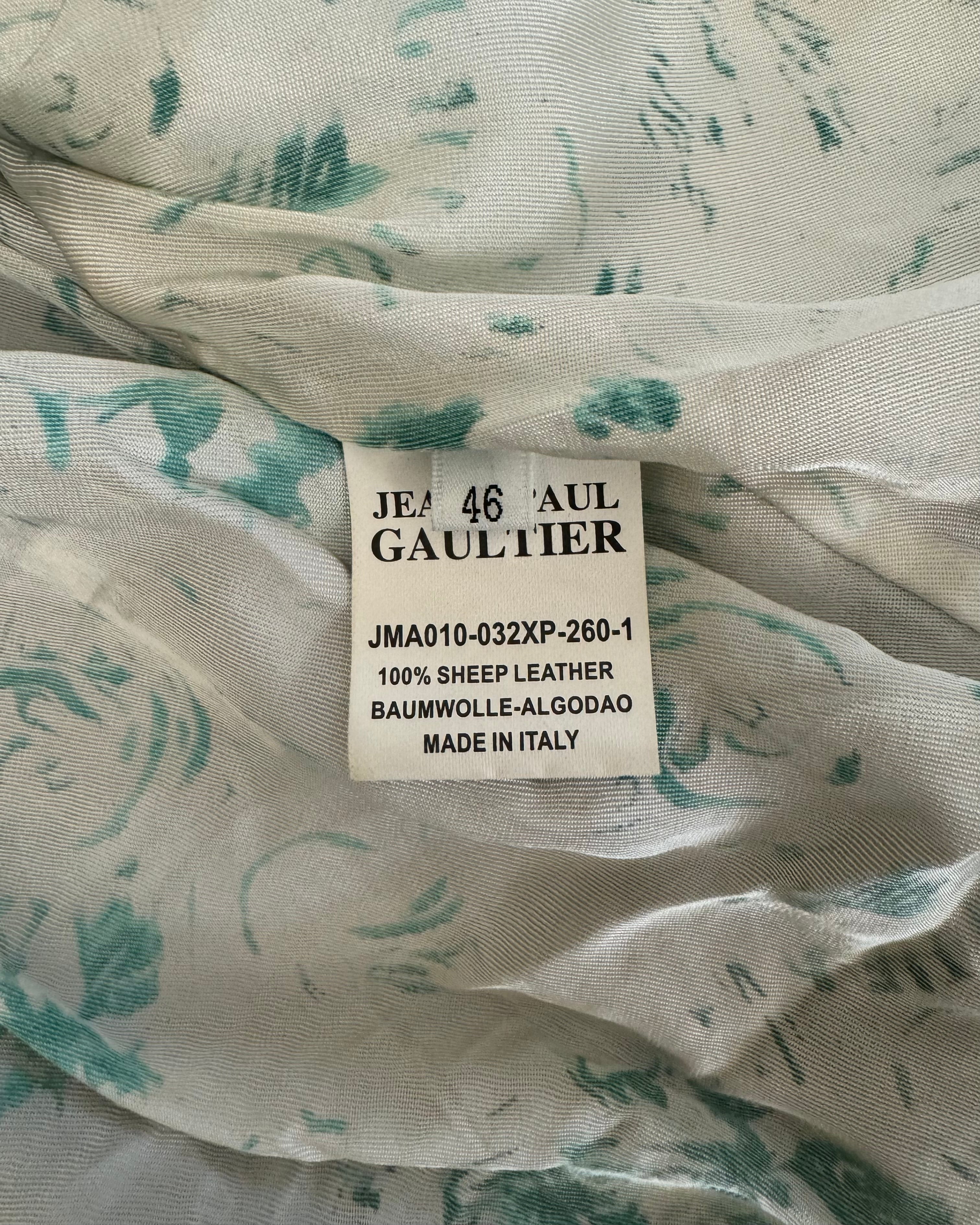 2000年代 ジャンポール・ゴルチエ レザーボンバージャケット(S/M)