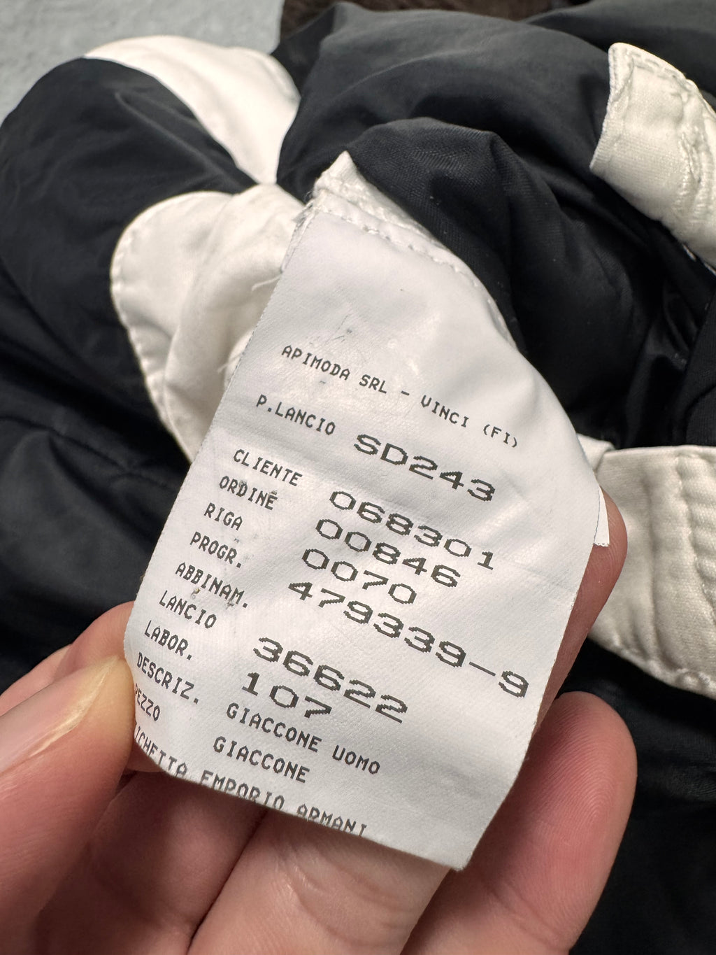 1990s Emporio Armani Snow White Double Zipper Jacket